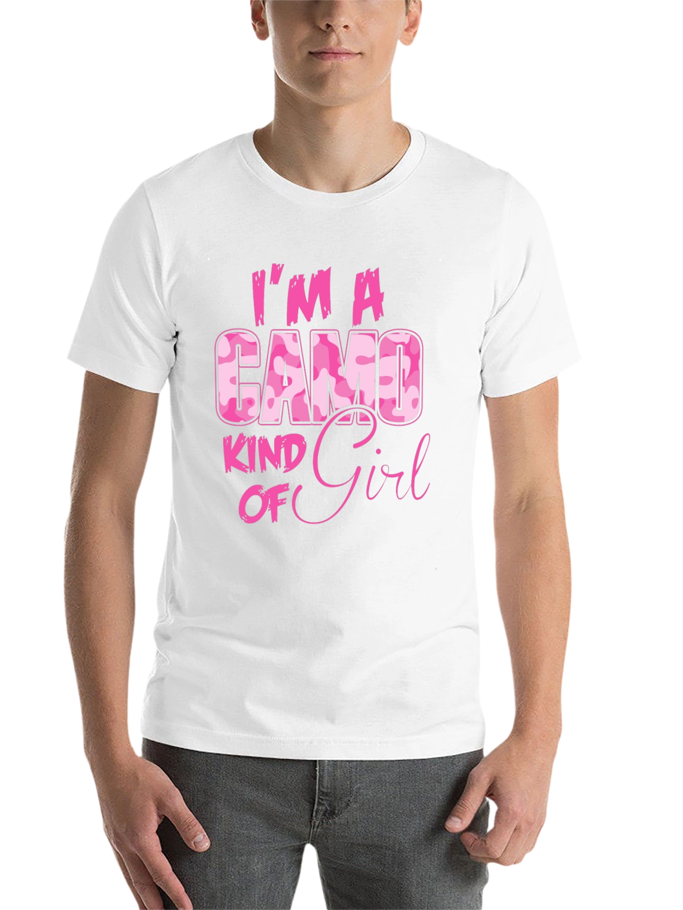 Black Camo Kind of Girl T-Shirt - Pink Camouflage view 14