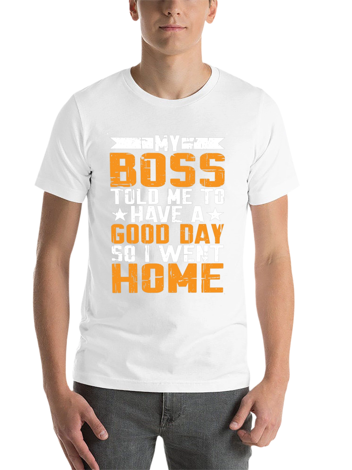 Black Funny "My Boss" Graphic T-Shirt view 14