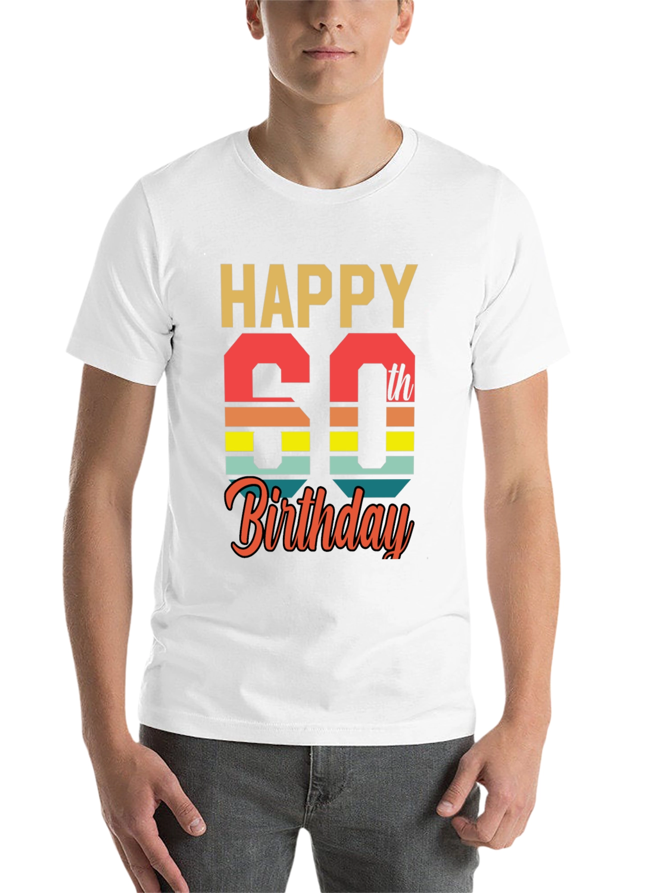 Black Happy 60th Birthday Graphic Tee view 14