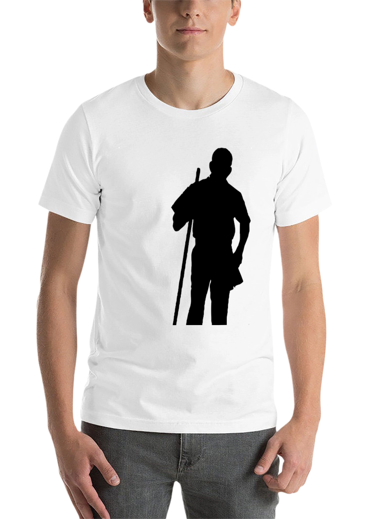 Black Silhouette Graphic Tee - Casual Black T-Shirt view 14