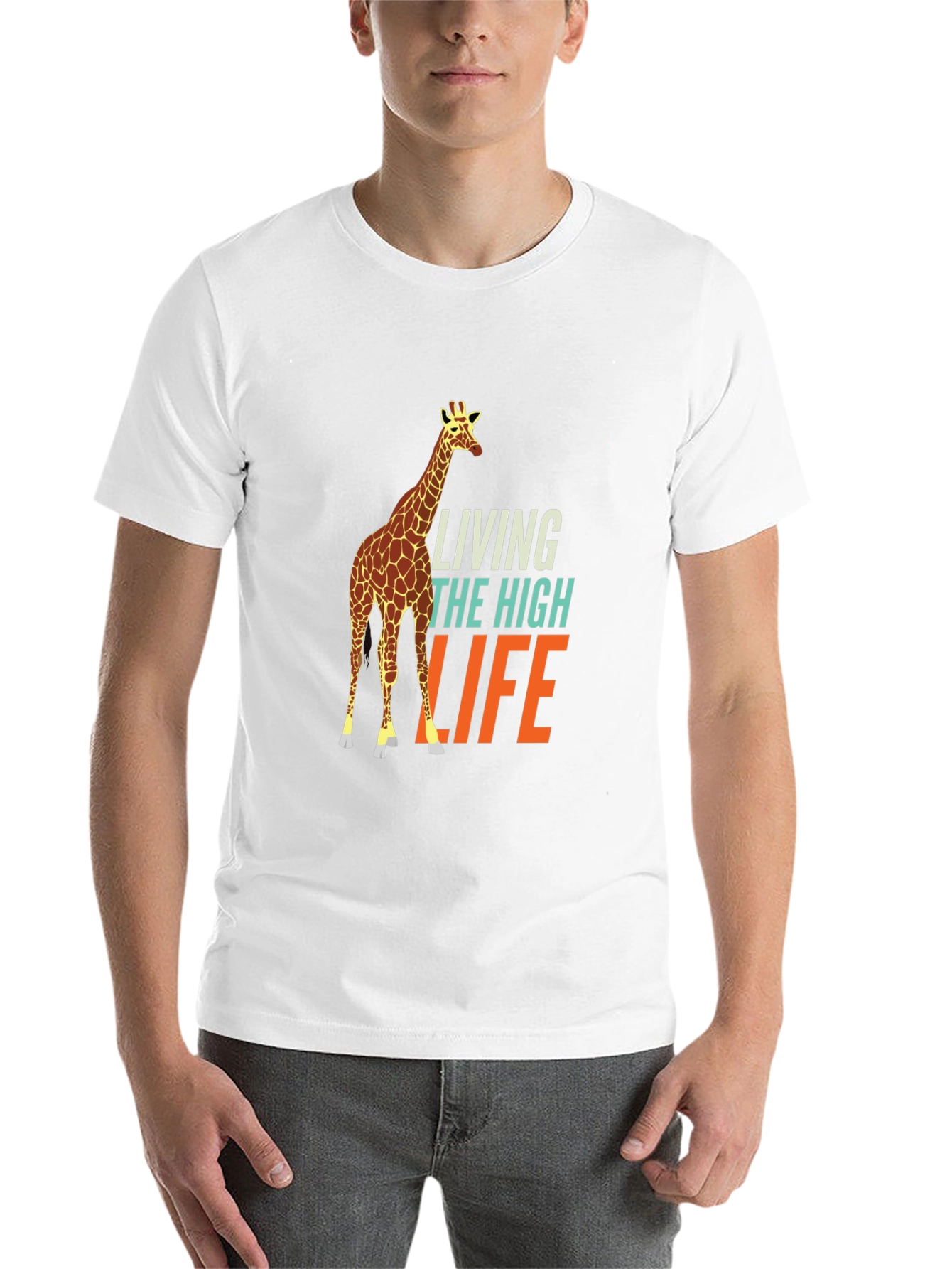 Black Living the High Life Giraffe Graphic Tee view 14