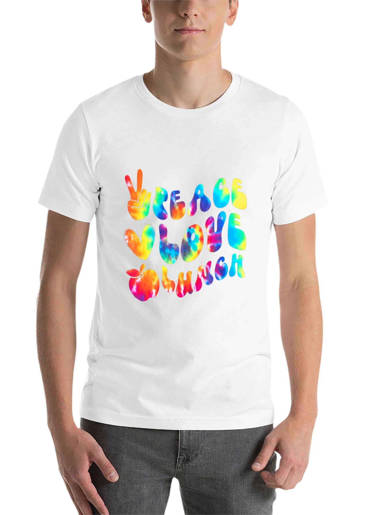 Black Peace Love Lunch T-Shirt view 14