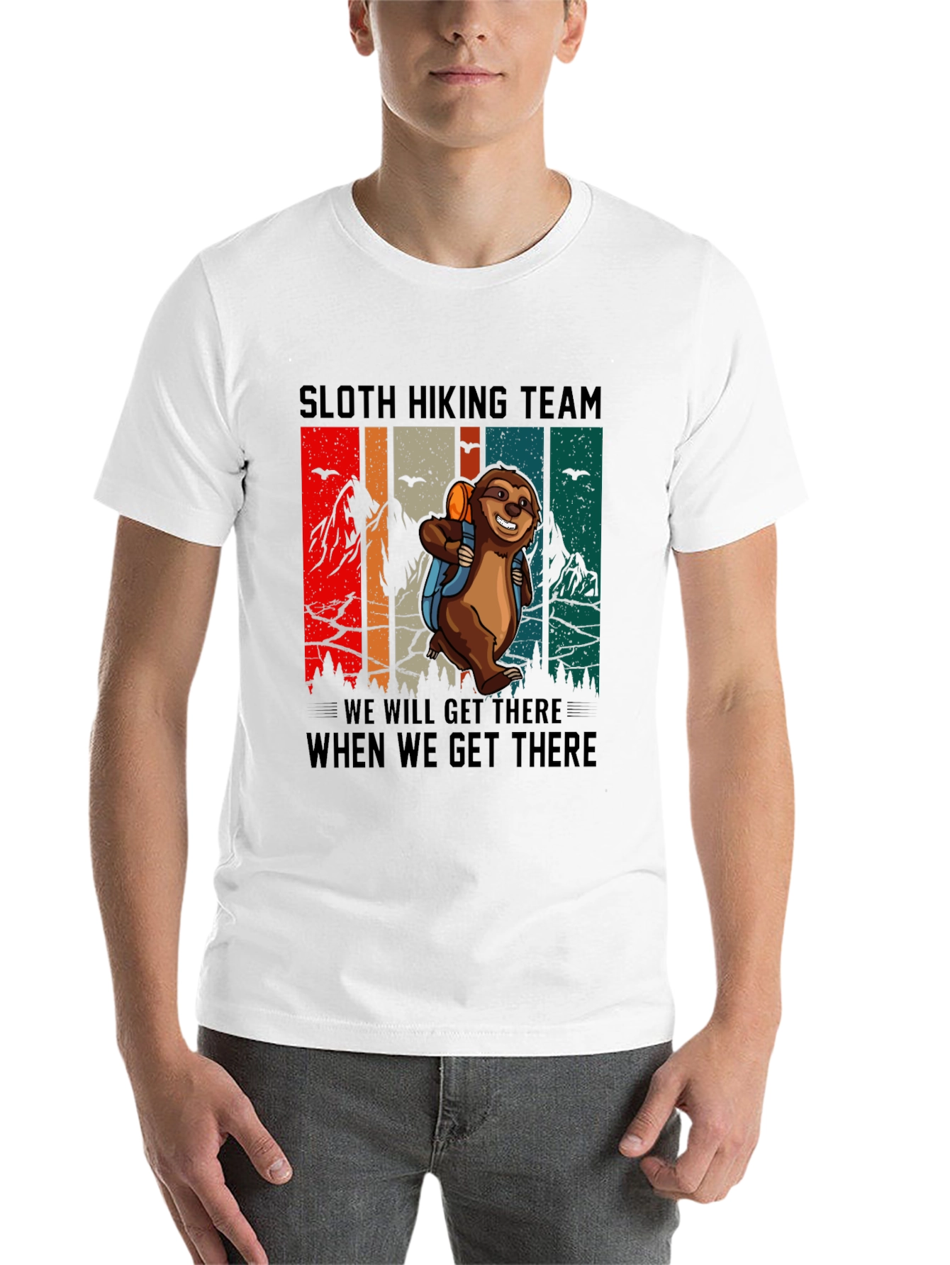 Black Sloth Hiking Team Graphic Tee view 14