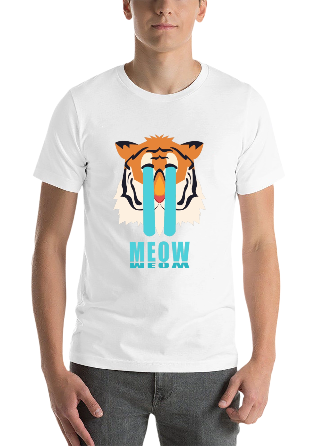 Black Meow Crying Tiger Black Graphic Tee view 14