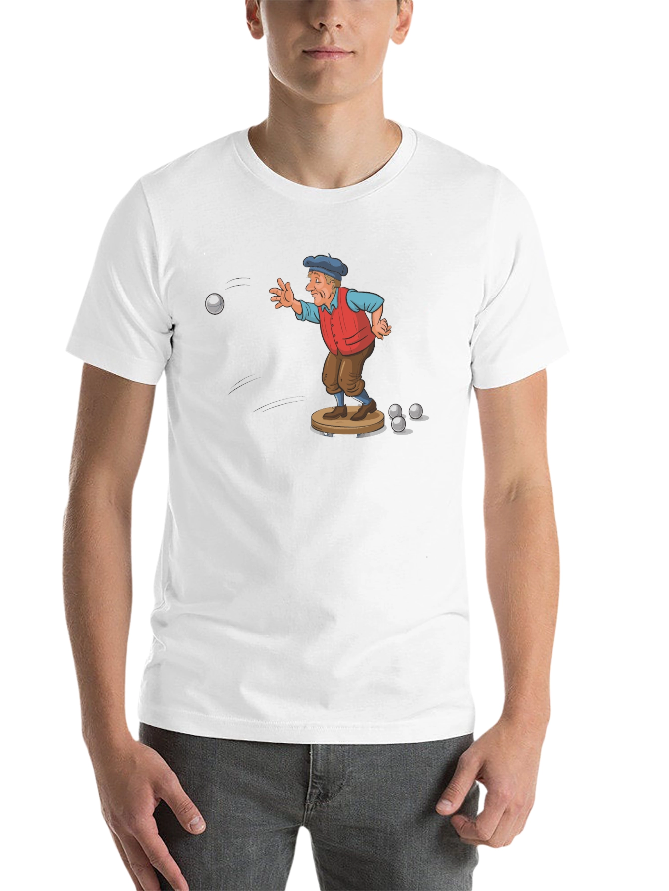 Black Bocce Player Graphic Tee - Unique Design view 14