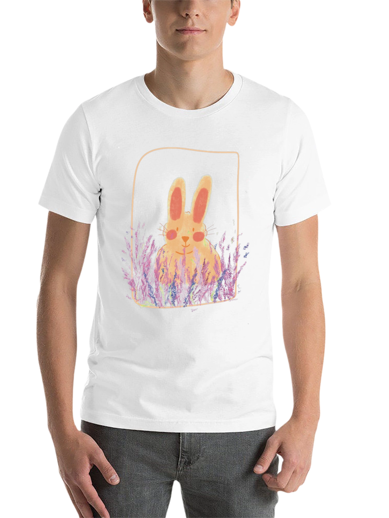 Bunny in Lavender Field Graphic Tee - 14