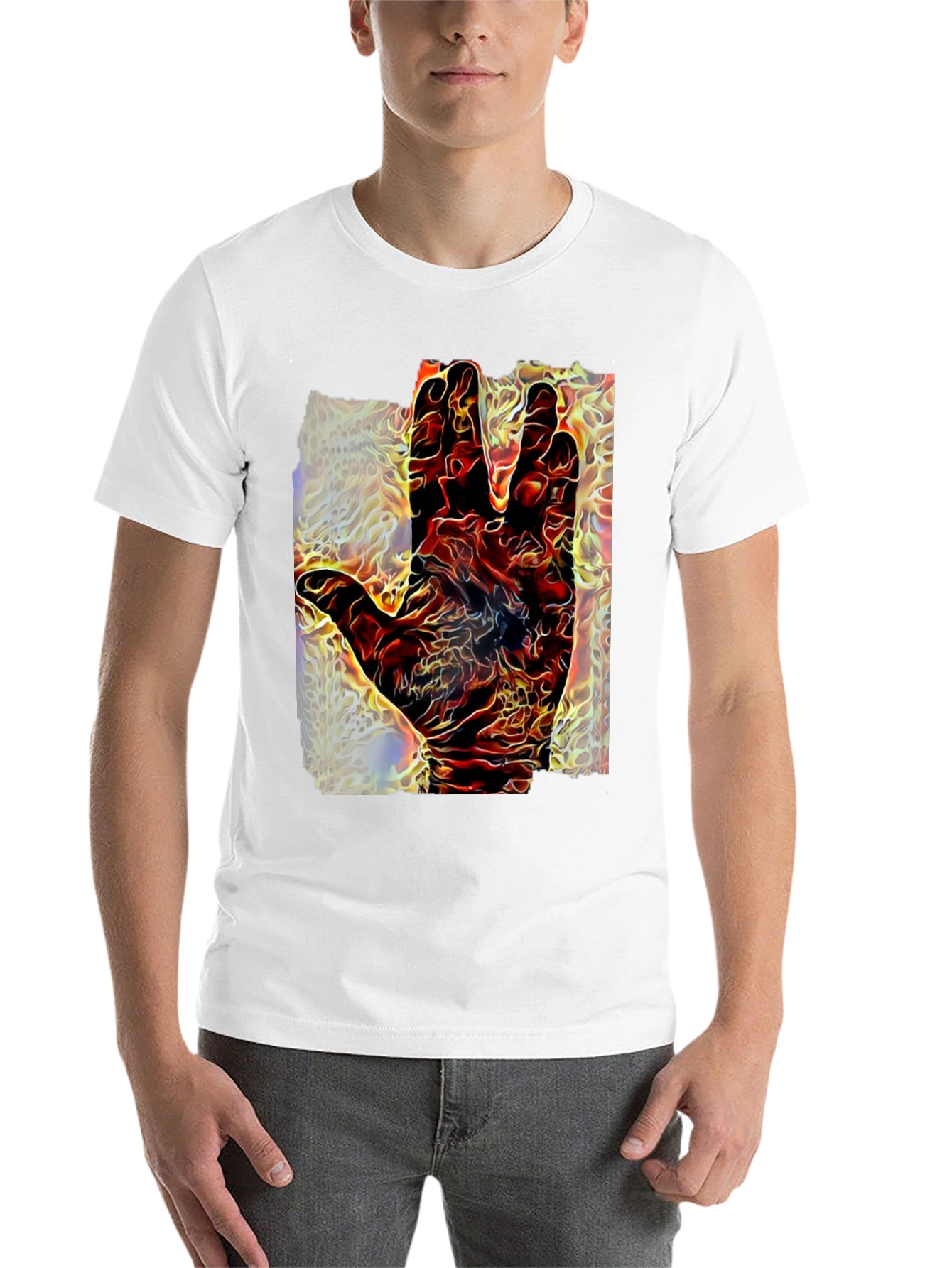 Black Live Long and Prosper Graphic Tee - Black Cotton Blend view 14