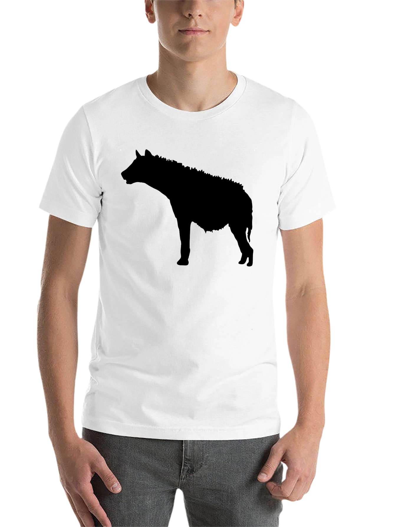 Black Hyena Silhouette Graphic T-Shirt view 14
