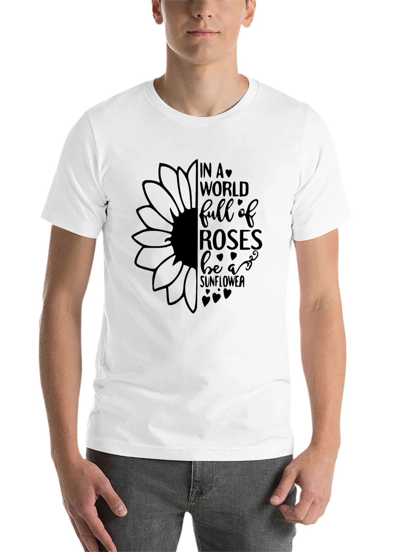 Black Sunflower Graphic Tee - "Be a Sunflower" view 14
