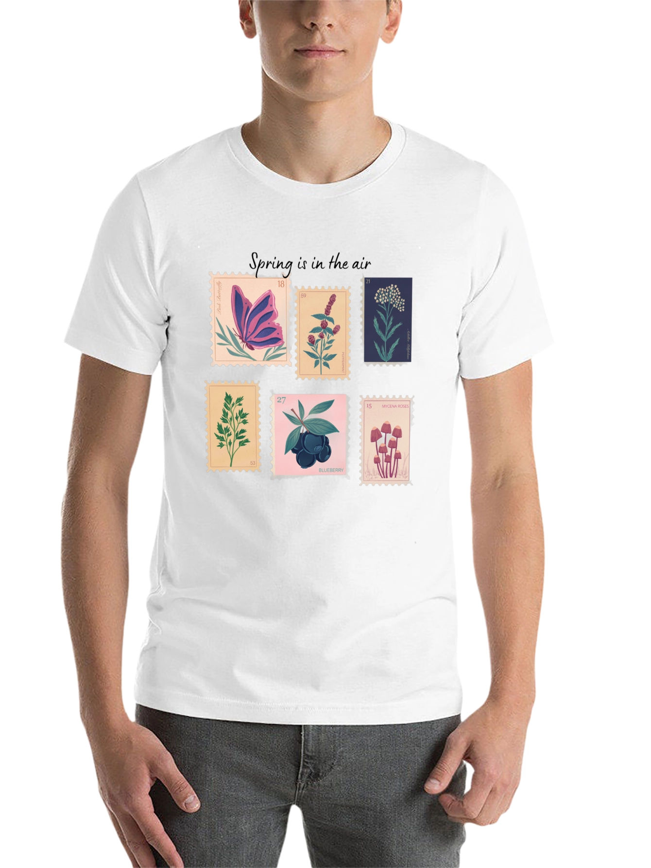 Black Botanical Stamp T-Shirt: Spring Collection view 14