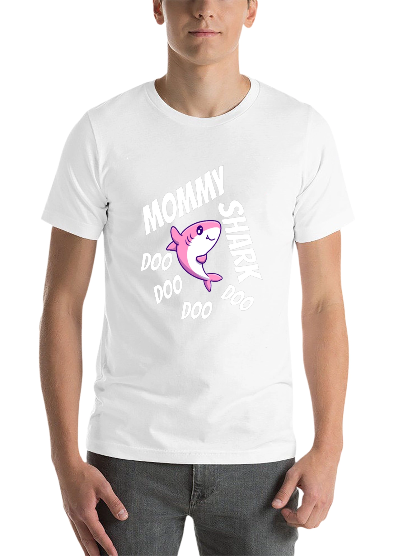 Black Mommy Shark Doo Doo Doo Black Graphic T-Shirt view 14