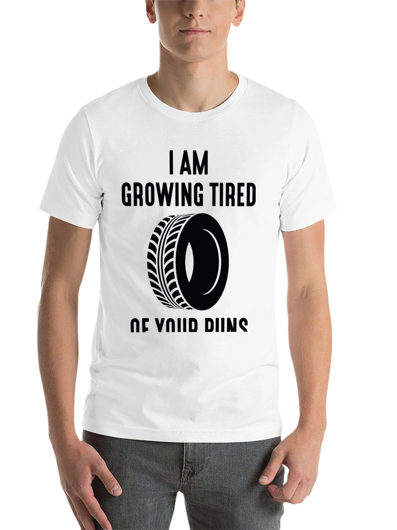 Black I Am Growing Tired of Your Runs Graphic Tee view 14