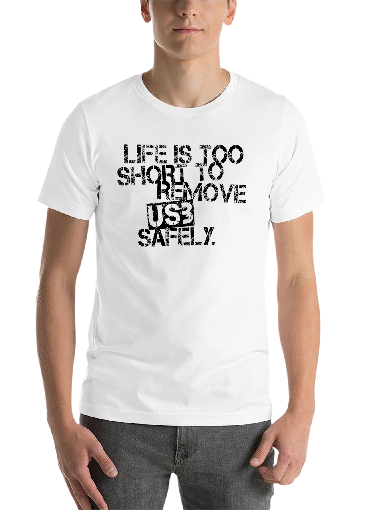 Black Life is Too Short USB T-Shirt view 14