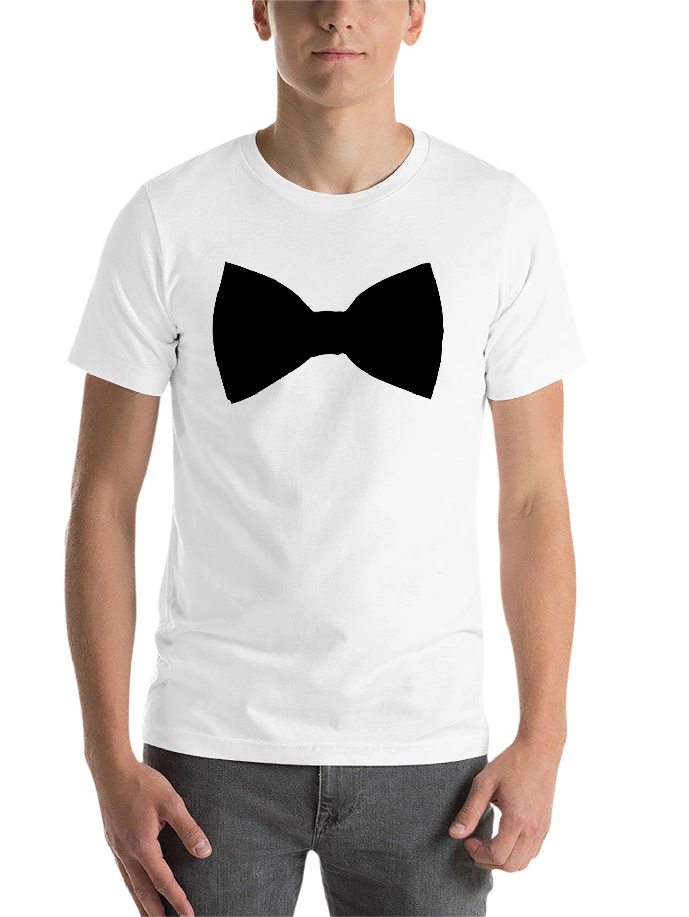 Black Black Bow Tie Graphic Tee - Menswear Casual view 14