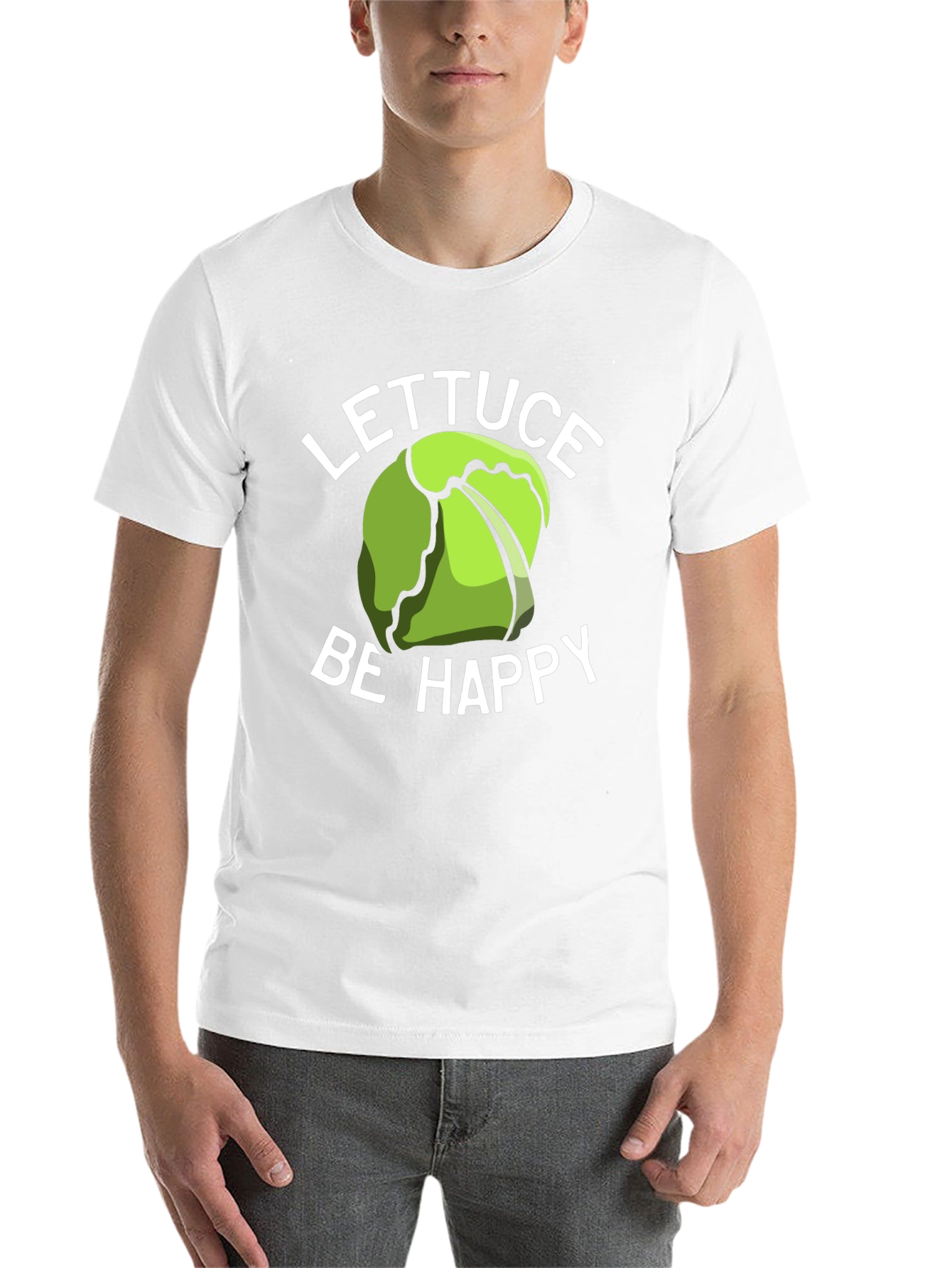 Black Lettuce Be Happy T-Shirt - Funny Graphic Tee view 14