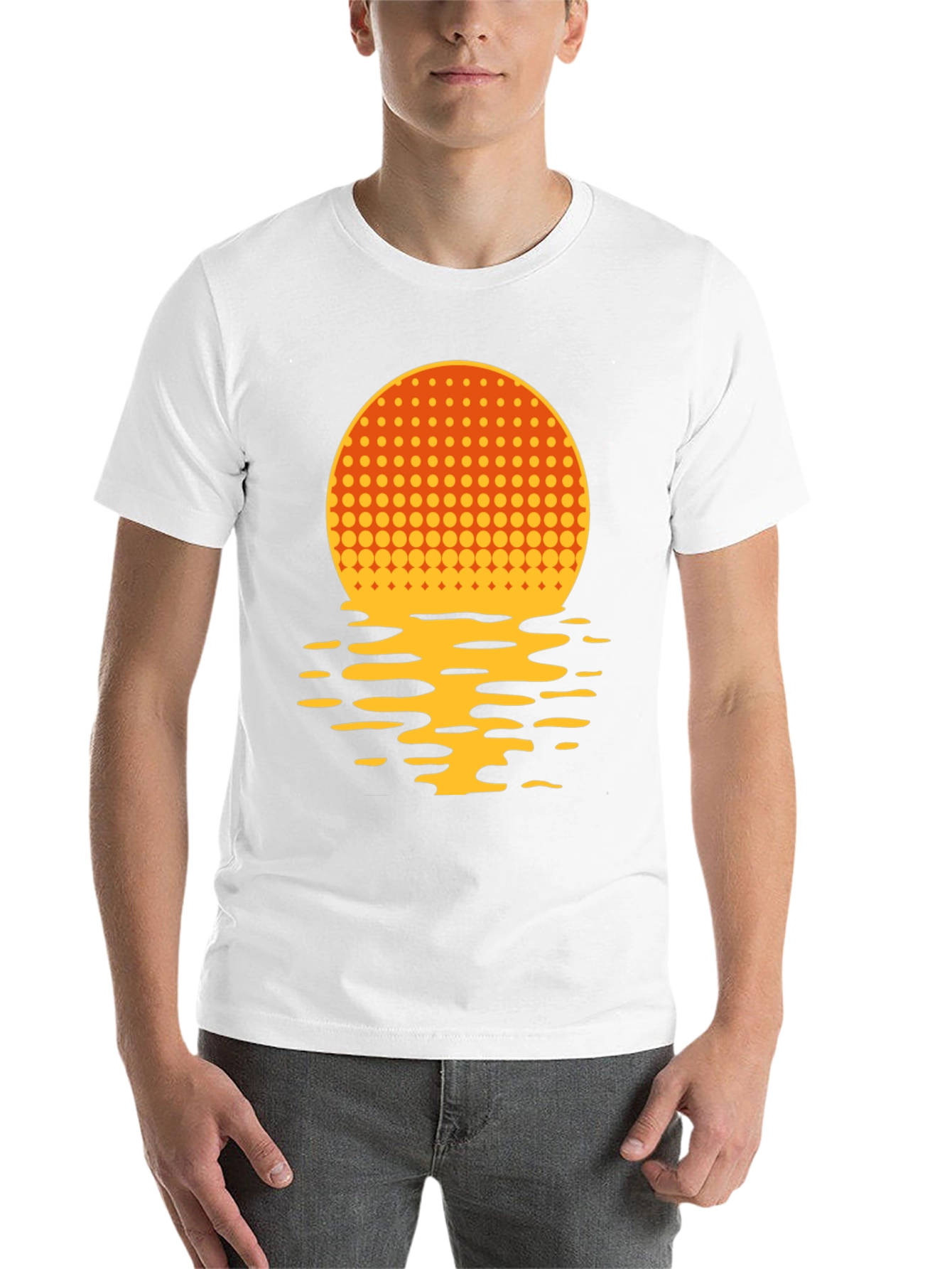Black Sunset Reflection Graphic T-Shirt view 14