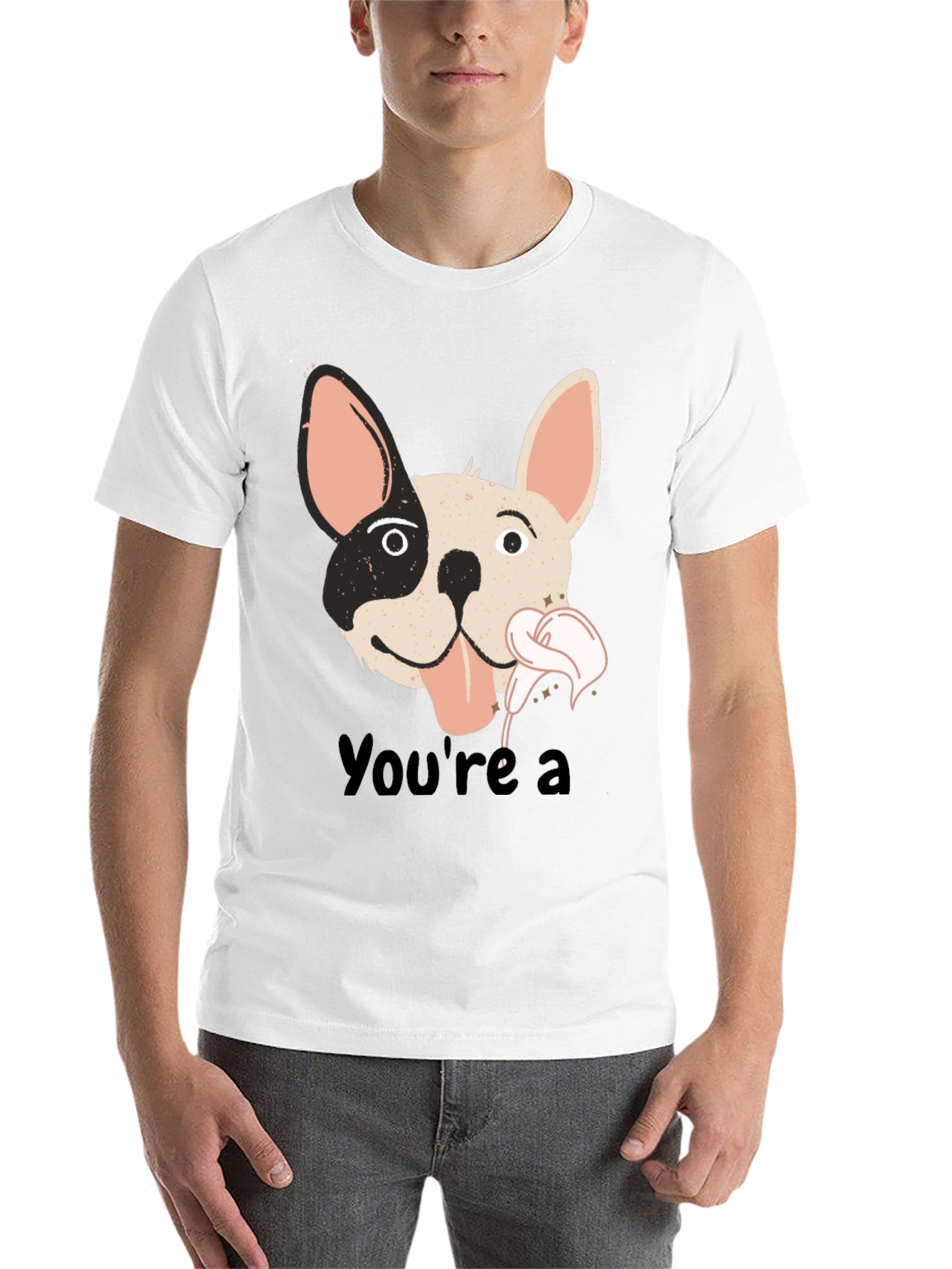 Black You're a Dog T-Shirt - Black Cotton Blend view 14