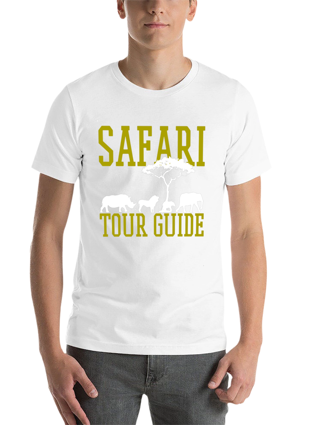 Black Safari Tour Guide Crew Neck T-Shirt view 14