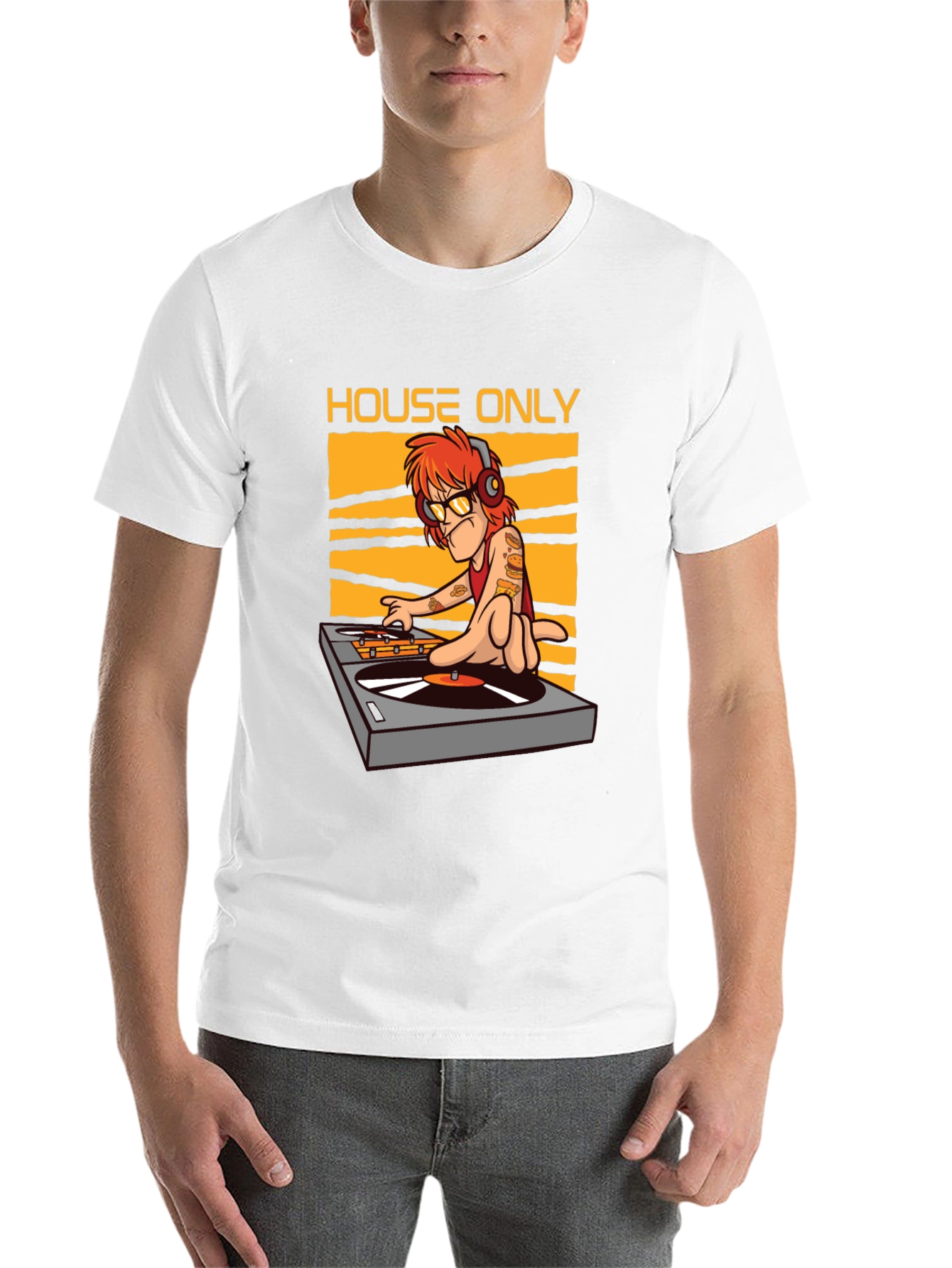 Black House Music DJ Graphic T-Shirt view 14