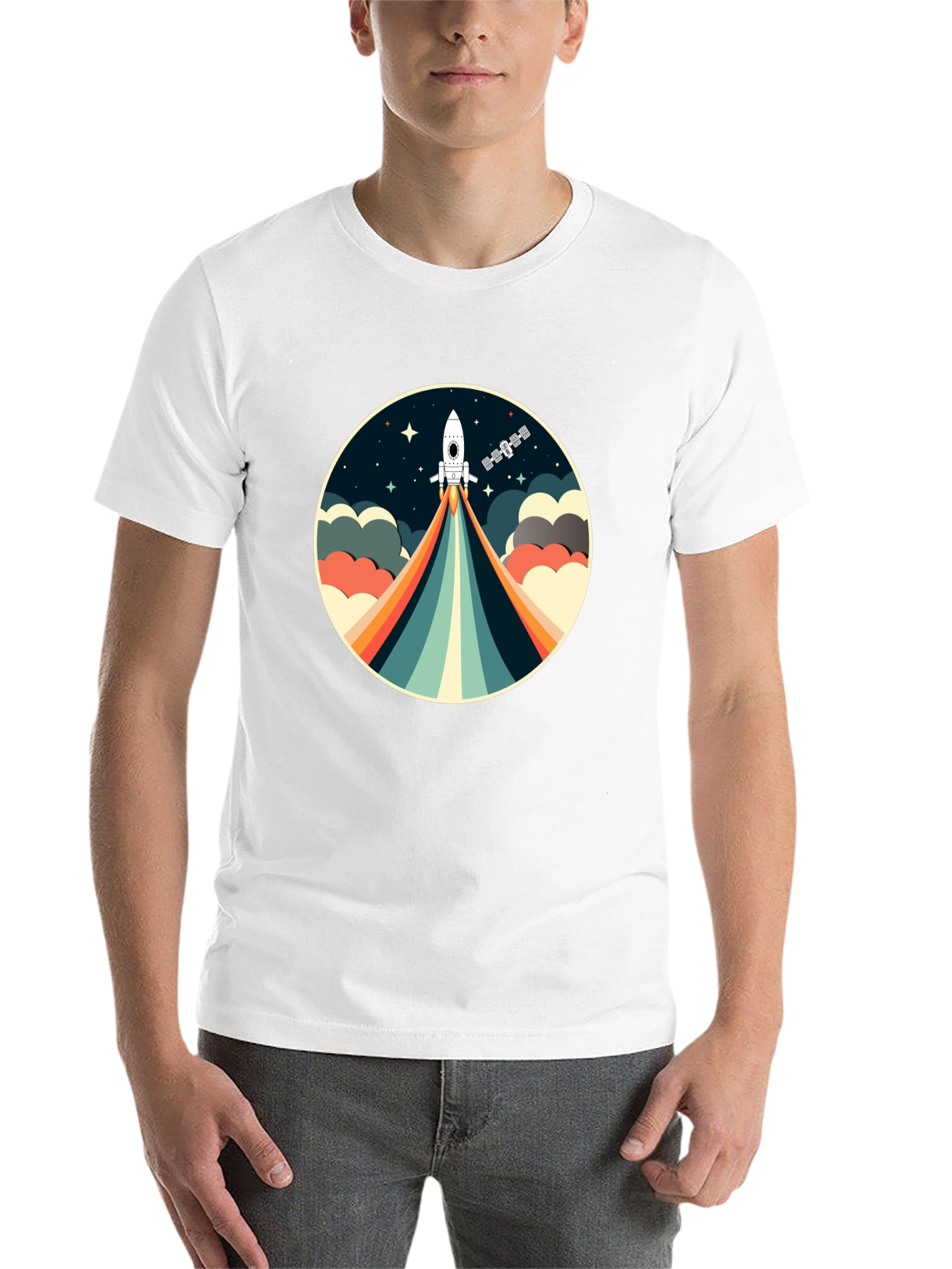 Black Retro Rocket T-Shirt - Space Adventure view 14