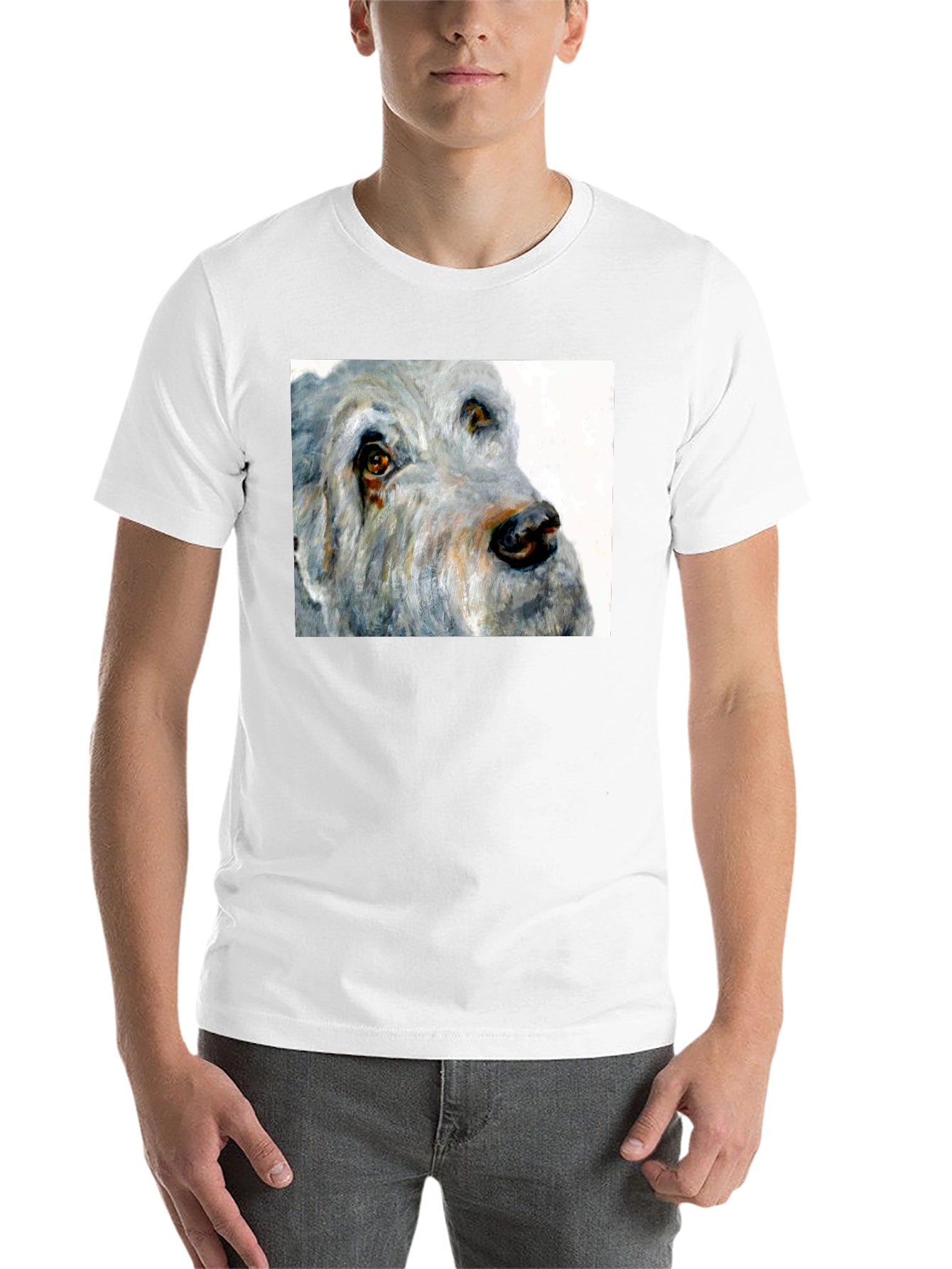 Black Dog Portrait Black T-Shirt view 14