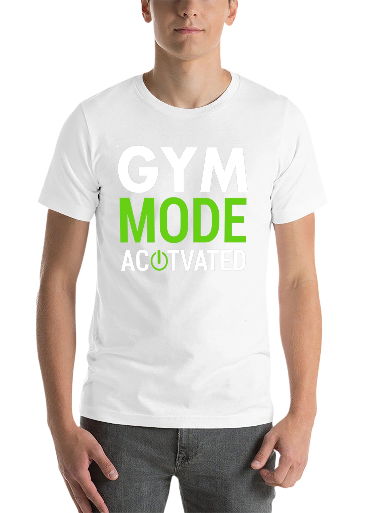 Black Gym Mode Activated Graphic Tee - Black Cotton view 14