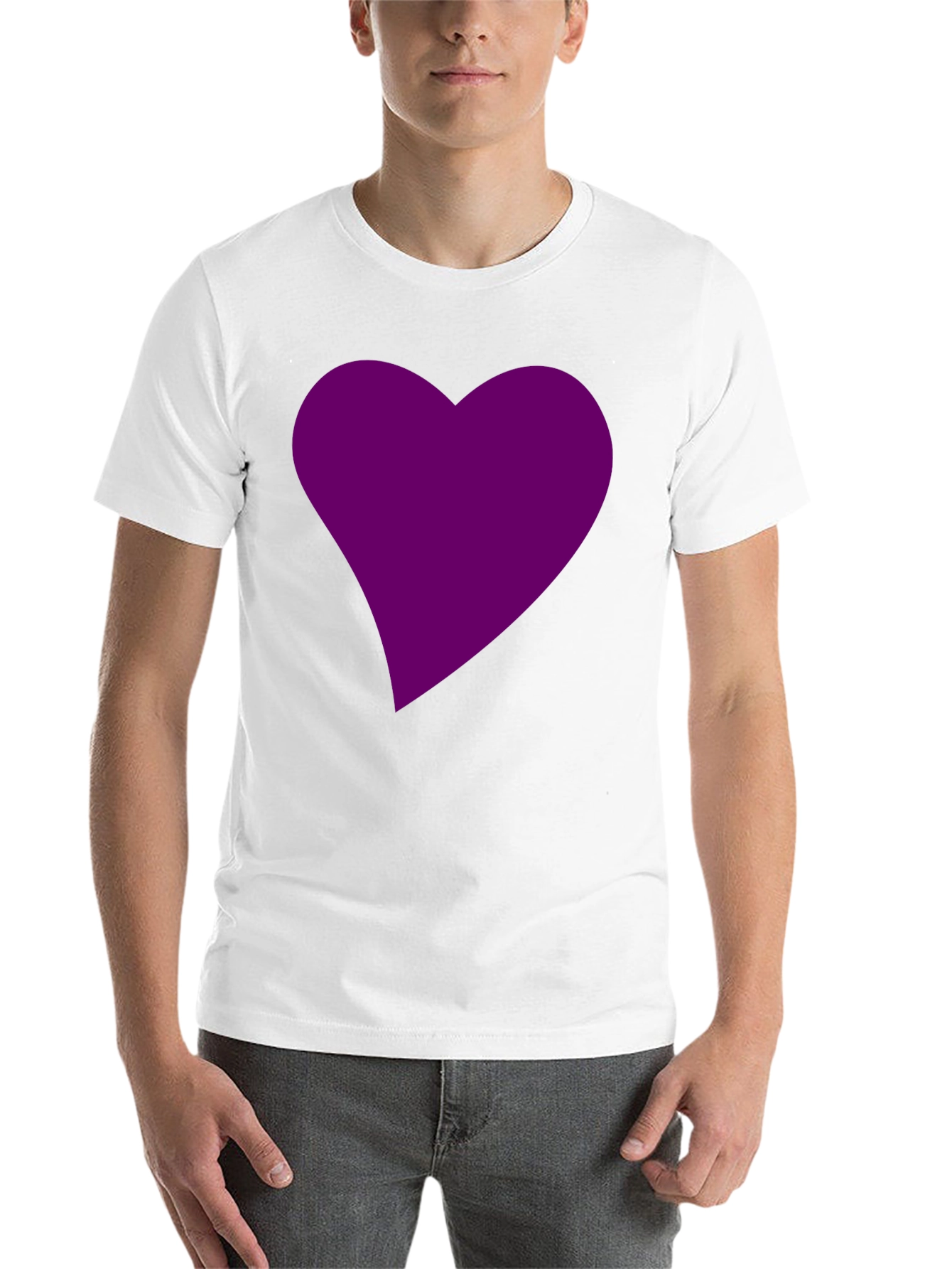 Black Heart Graphic Tee - Black Cotton Blend Casual Wear view 14