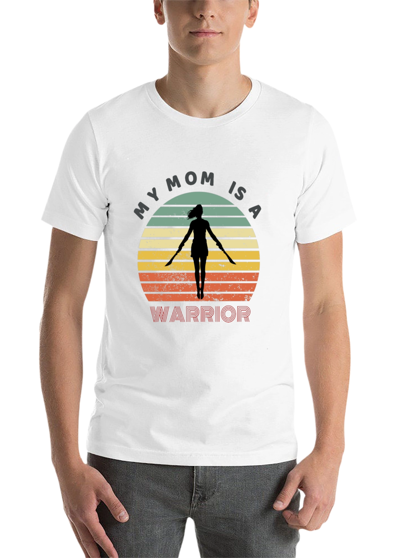Black My Mom Is A Warrior Graphic Tee - Unisex view 14