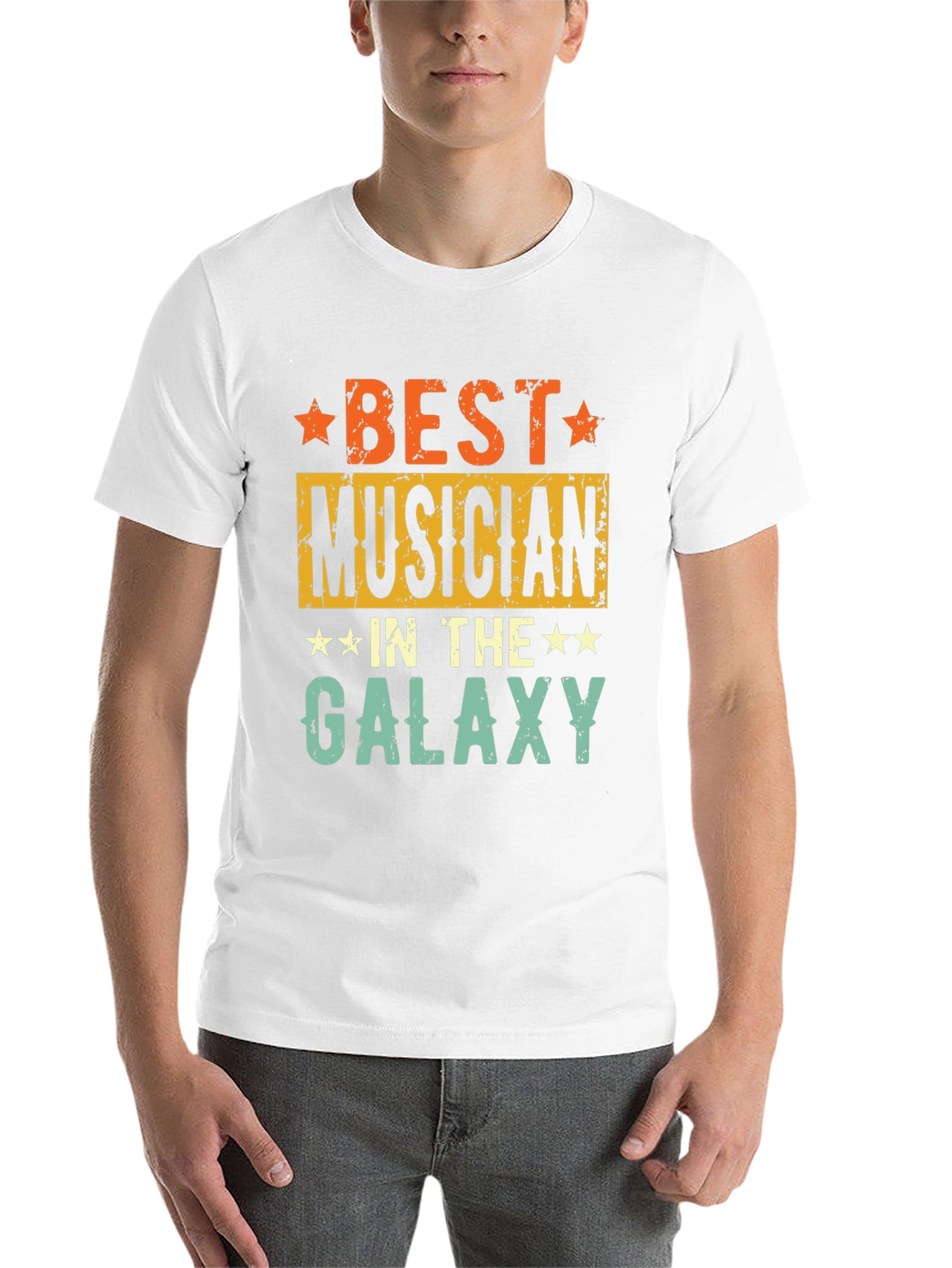 Black Best Musician in the Galaxy T-Shirt - Retro Style view 14