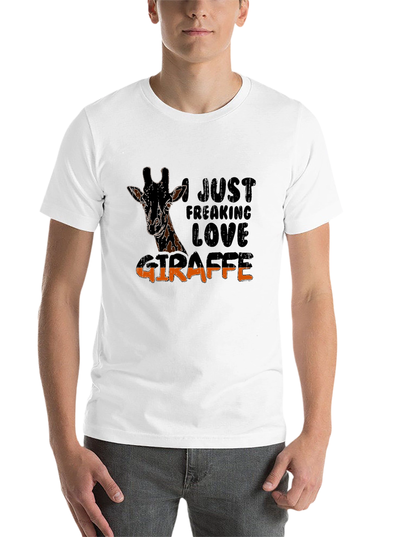 Black I Just Freaking Love Giraffe Graphic Tee view 14