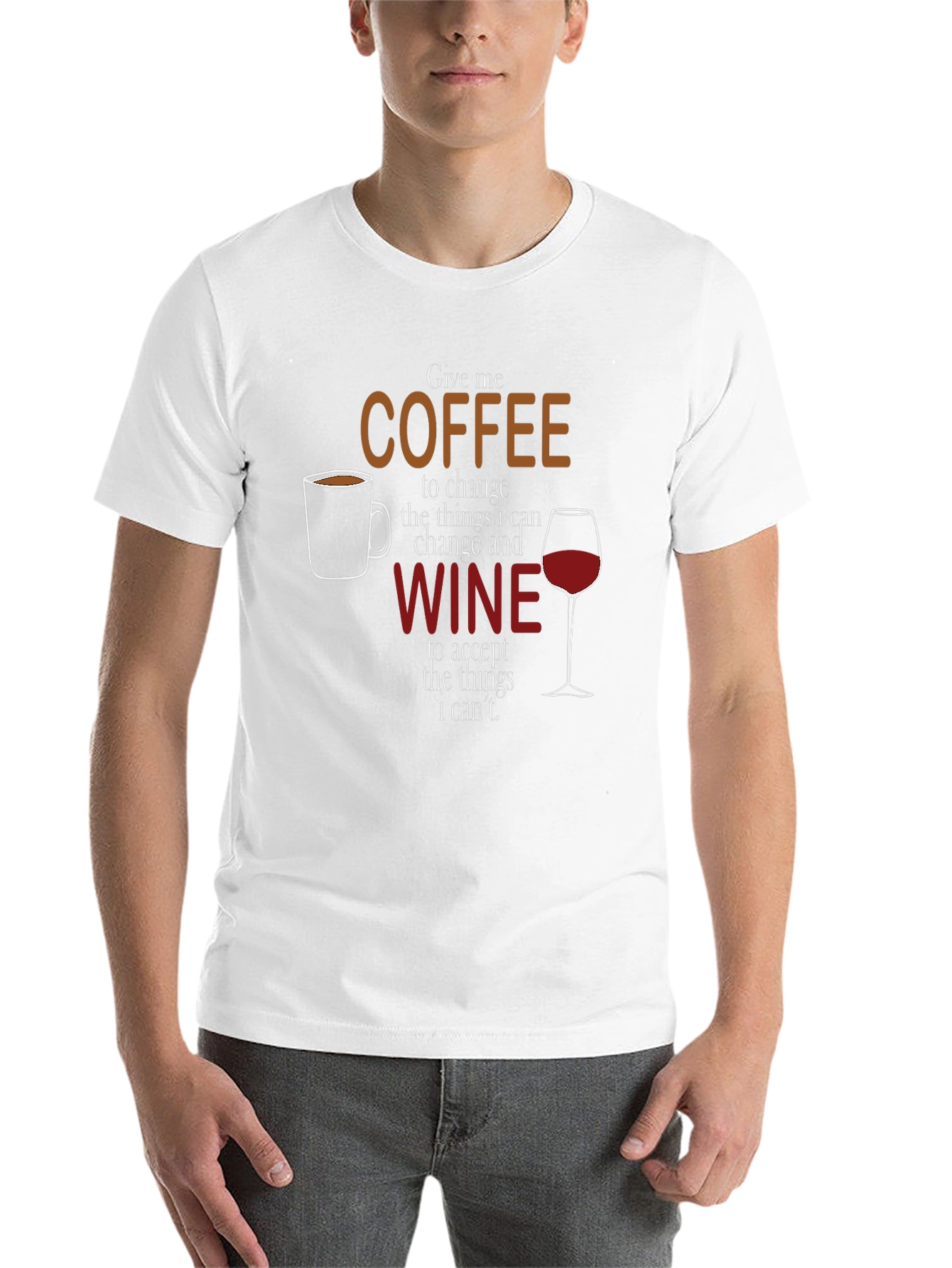 Black Coffee and Wine T-Shirt - Funny Slogan Tee view 14