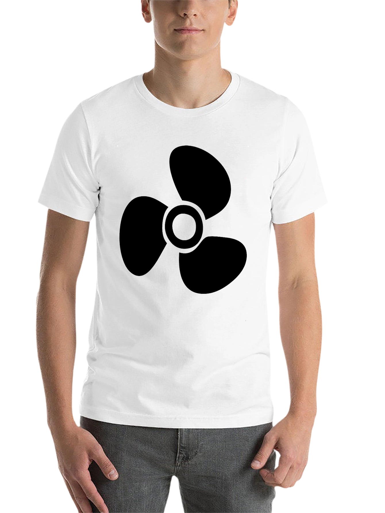 Black Black Propeller Graphic Tee - Men's Casual Shirt view 14