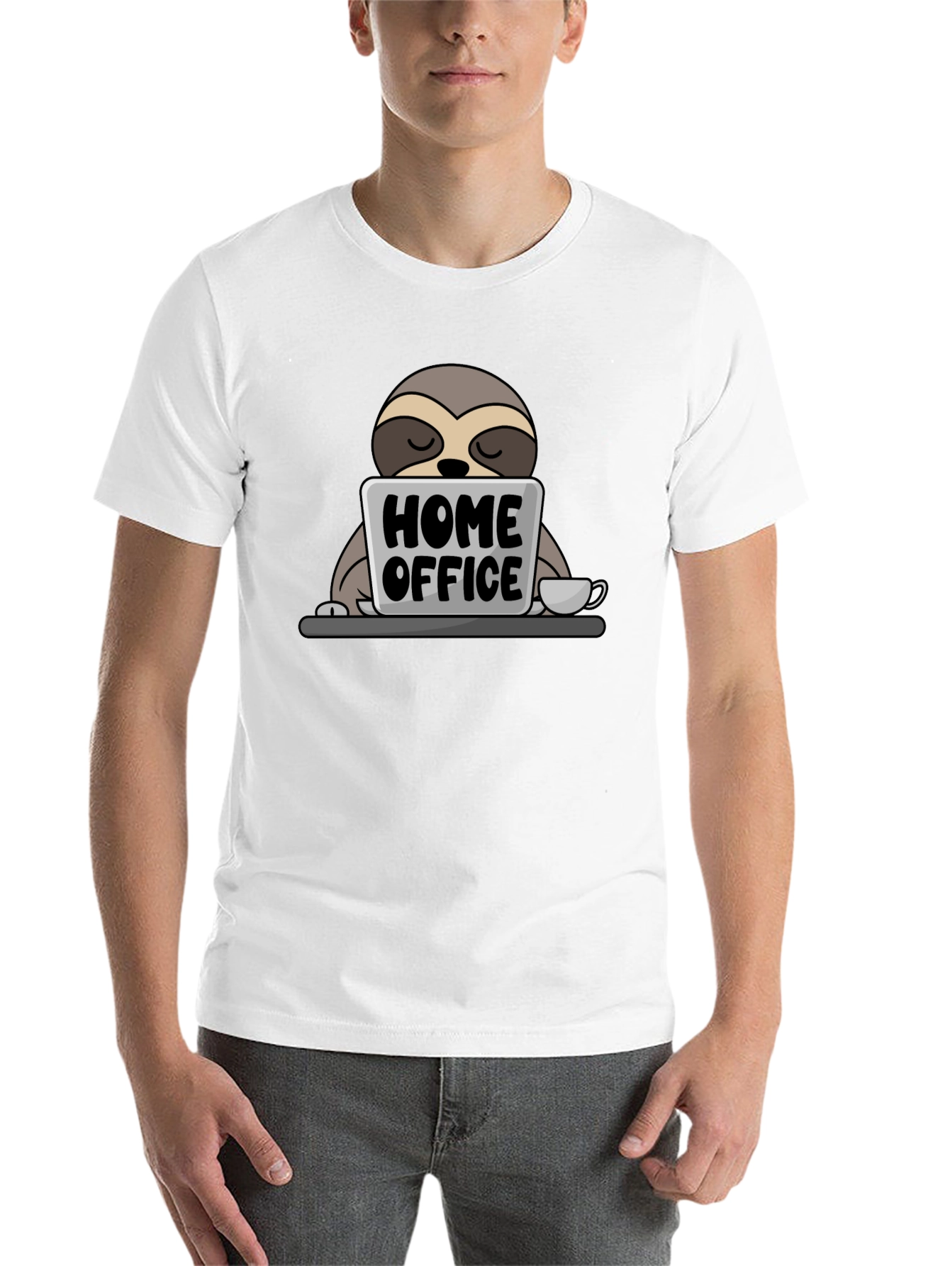 Black Home Office Sloth T-Shirt - Cute Work From Home Tee view 14