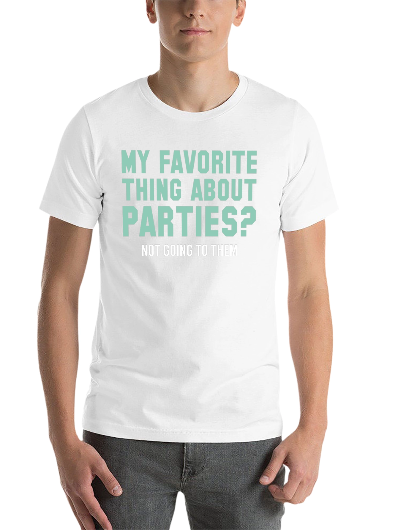 Black Introvert Humor T-Shirt: My Favorite Thing About Parties view 14