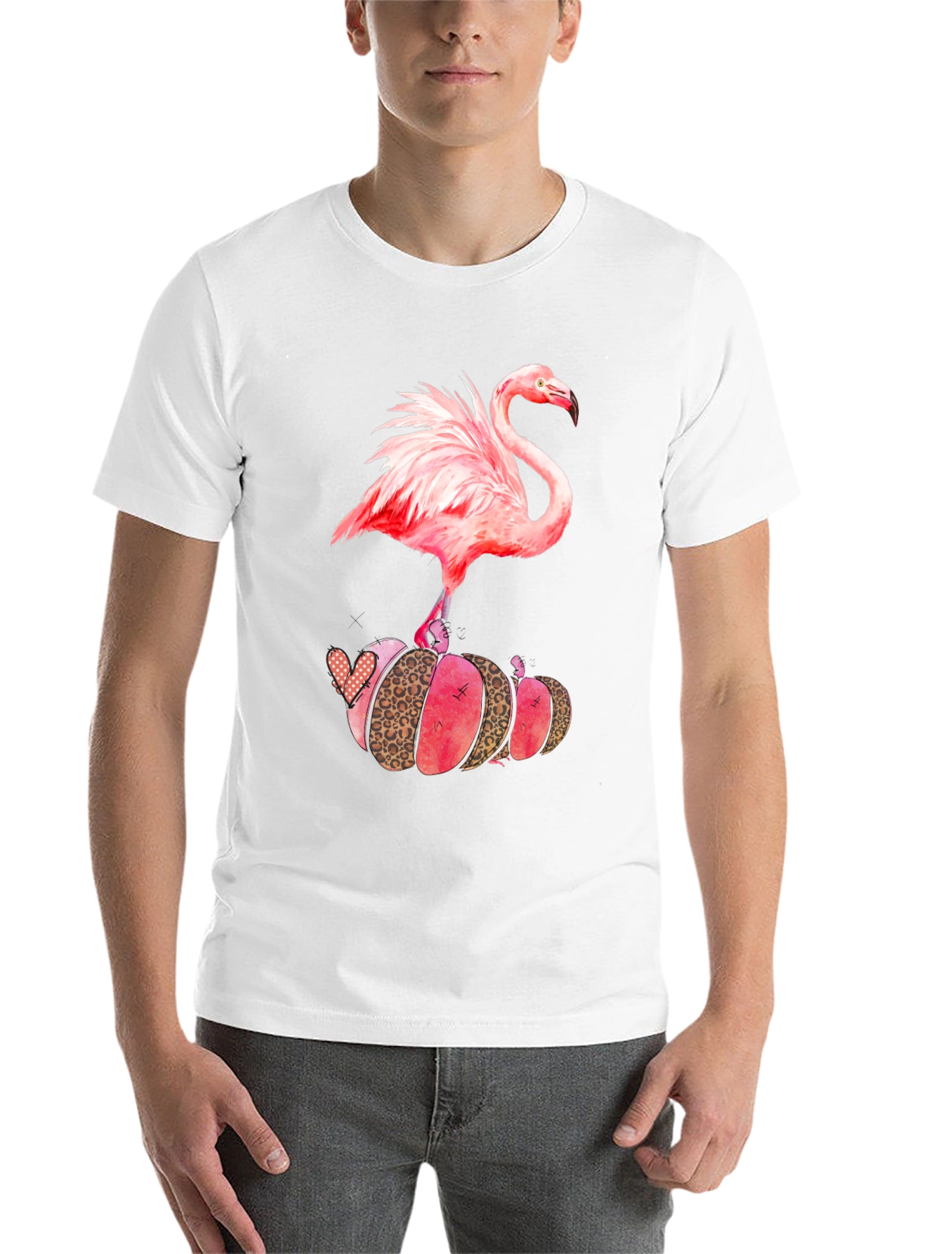 Black Flamingo Pumpkin Patch Tee view 14