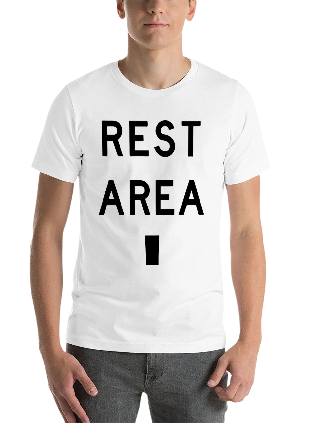 Black Rest Area Graphic T-Shirt - Novelty Tee view 14