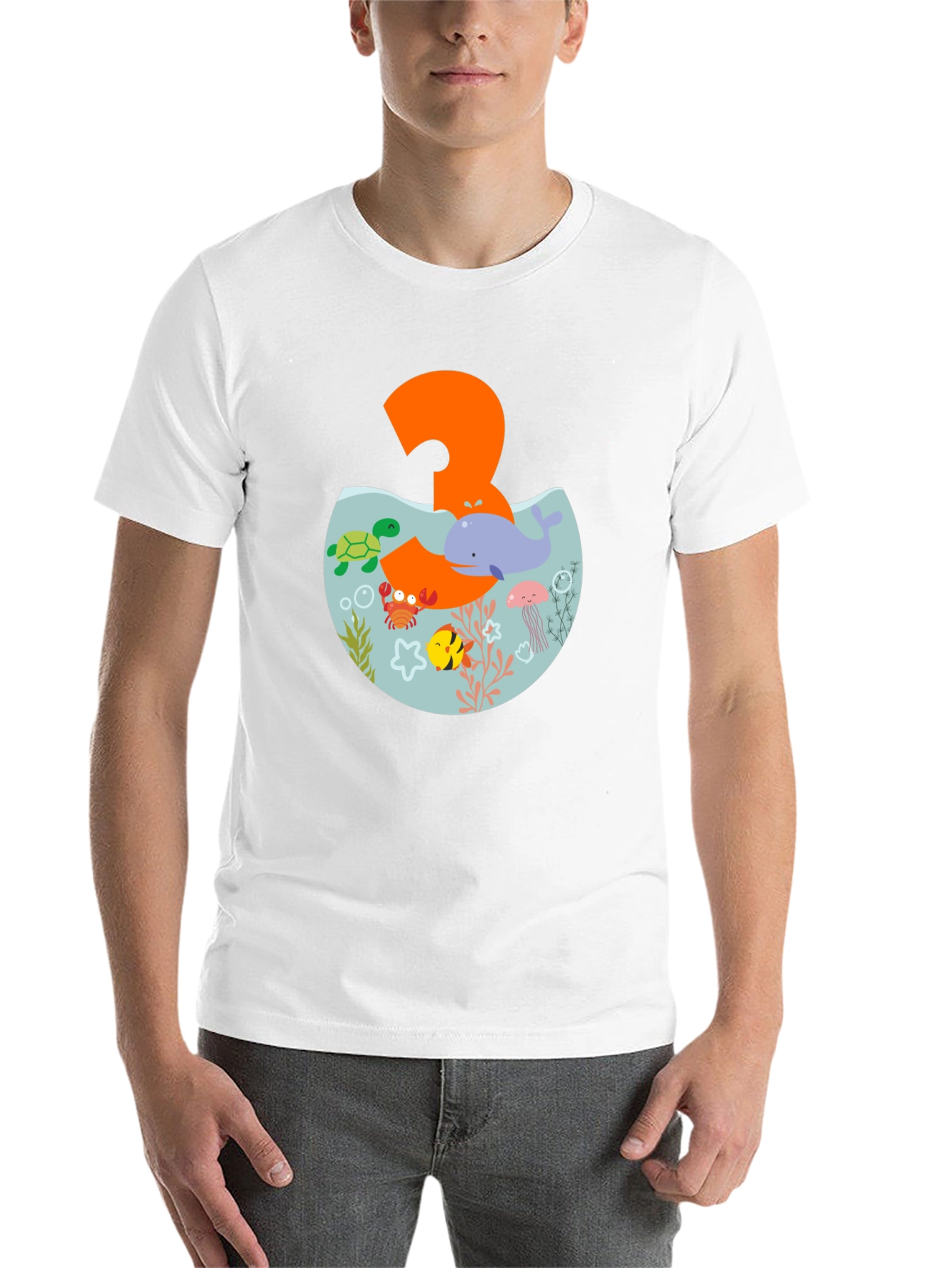 Kids 3rd Birthday Ocean Theme T-Shirt - 14