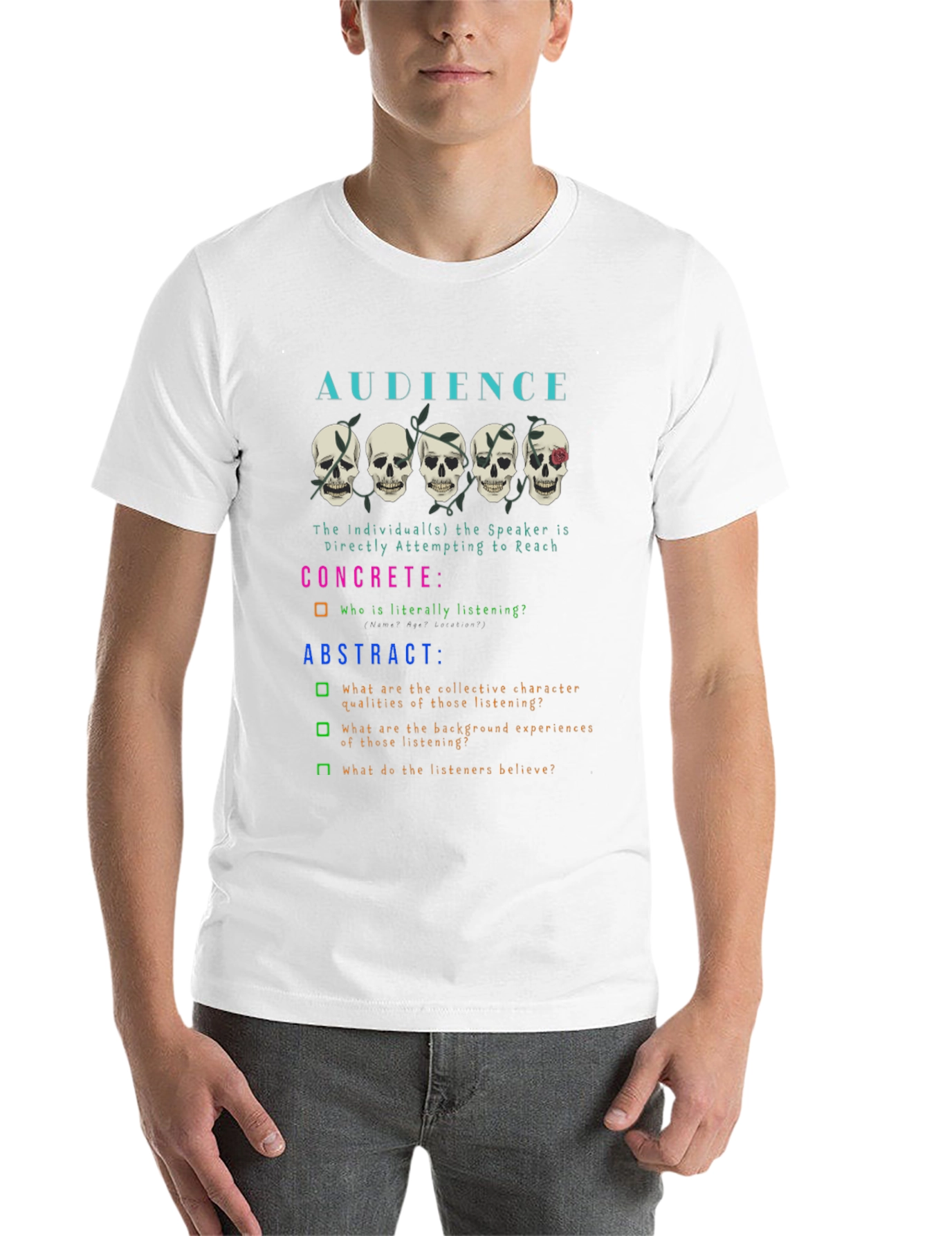 Black Audience Skull Graphic T-Shirt view 14