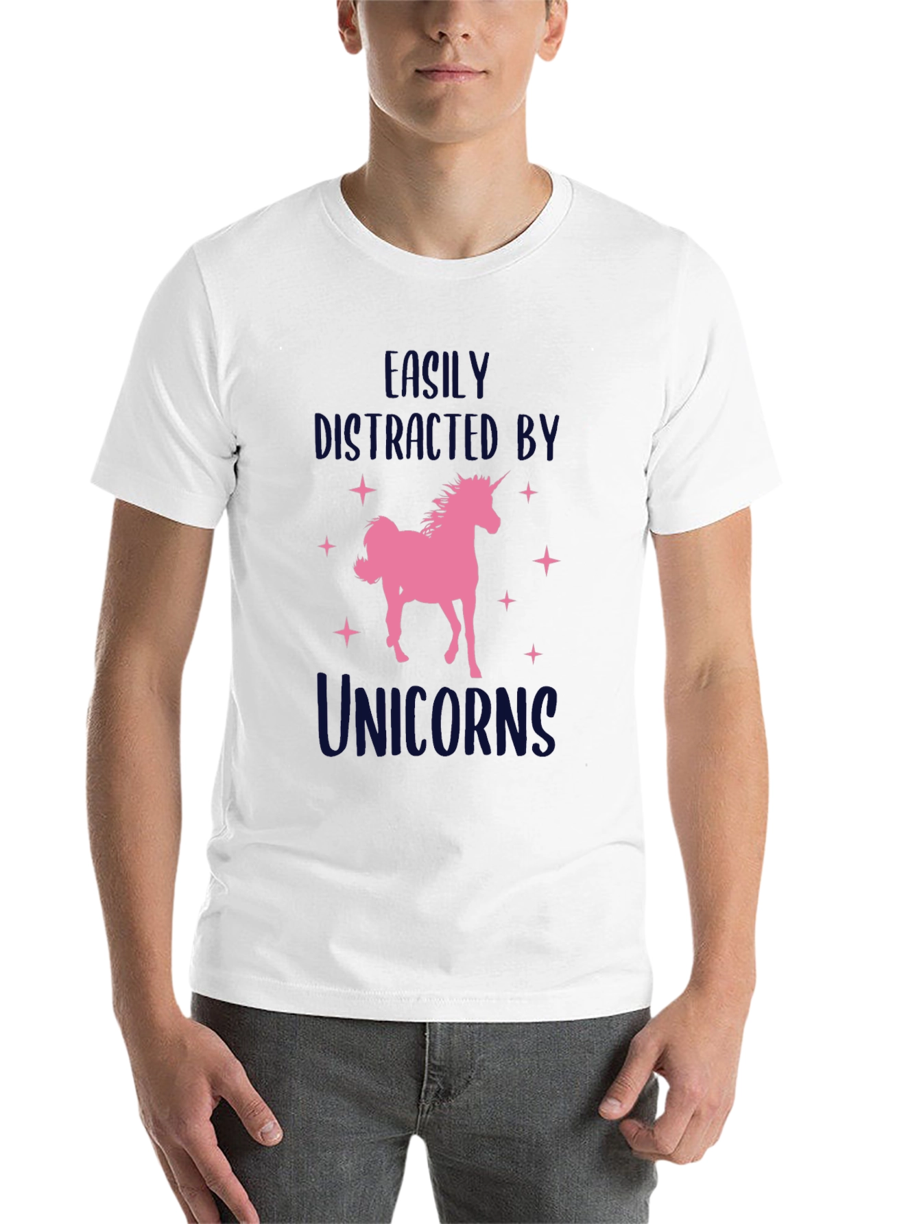 Black Unicorn Lover T-Shirt - Easily Distracted view 14