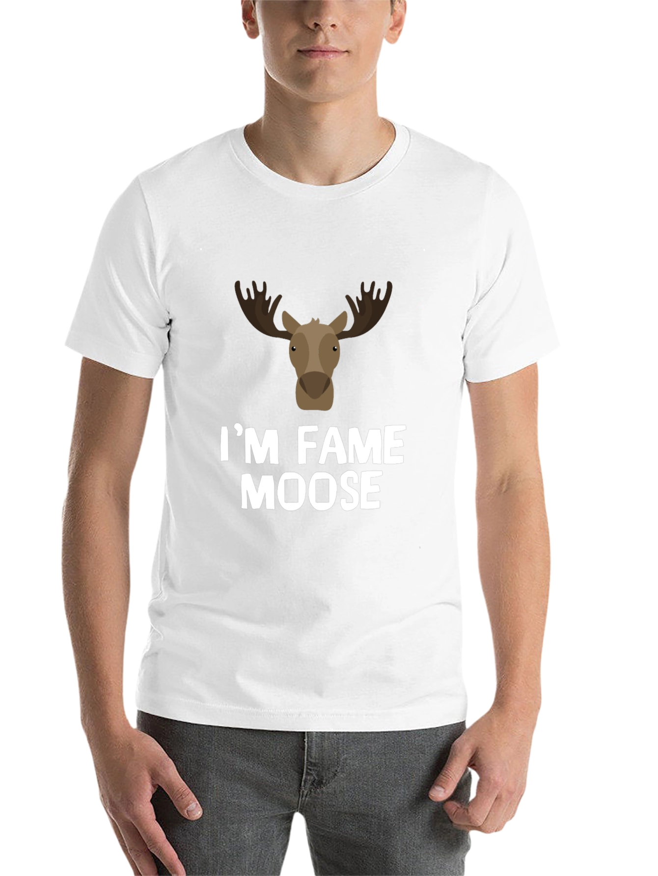 Black I'm Fame Moose Graphic T-Shirt view 14