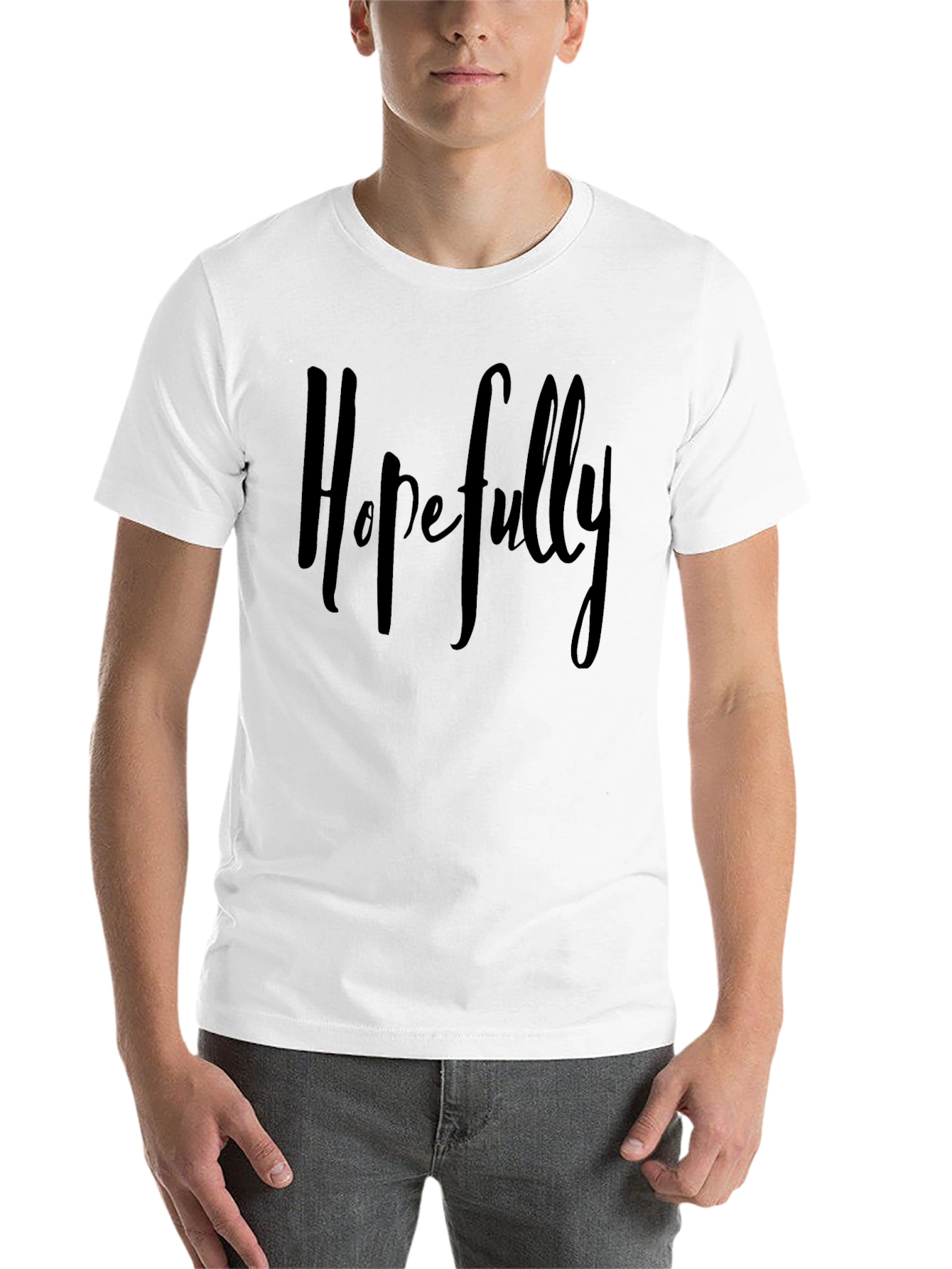 Black Hopefully T-Shirt - Casual & Stylish view 14