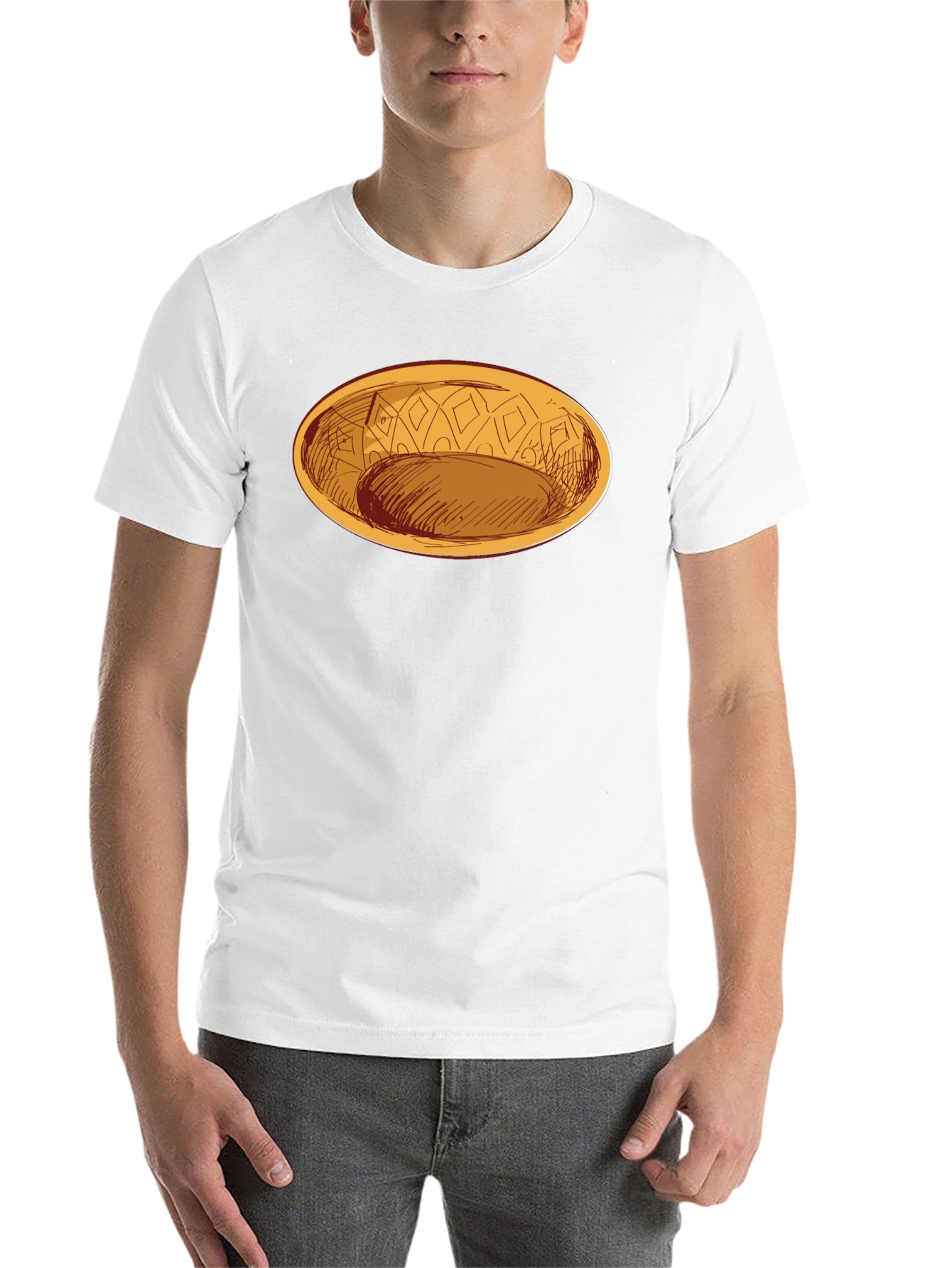 Black Oval Dish Graphic Tee - Modern Style view 14
