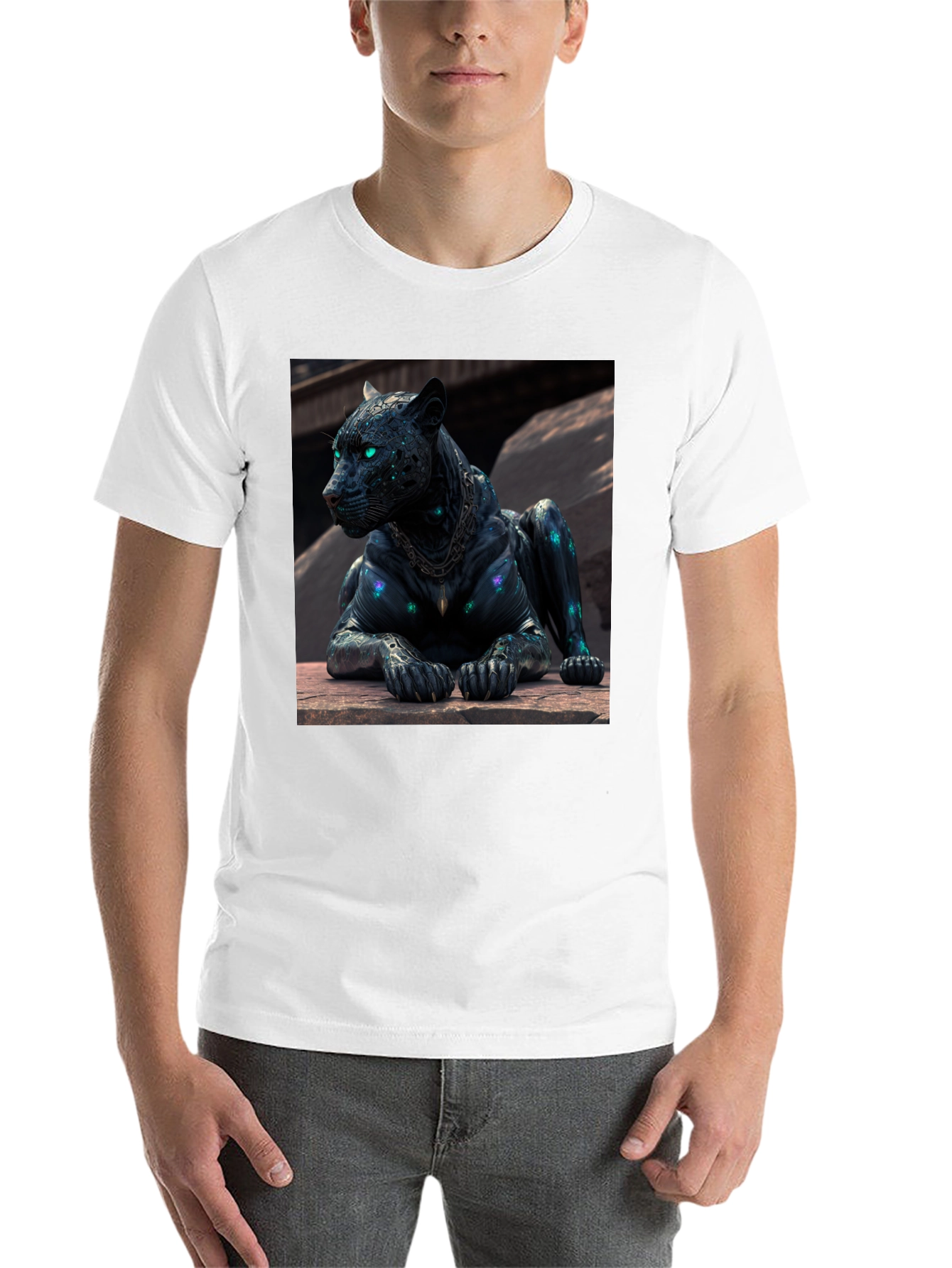 Black Black Panther Graphic Tee - Unique Design view 14