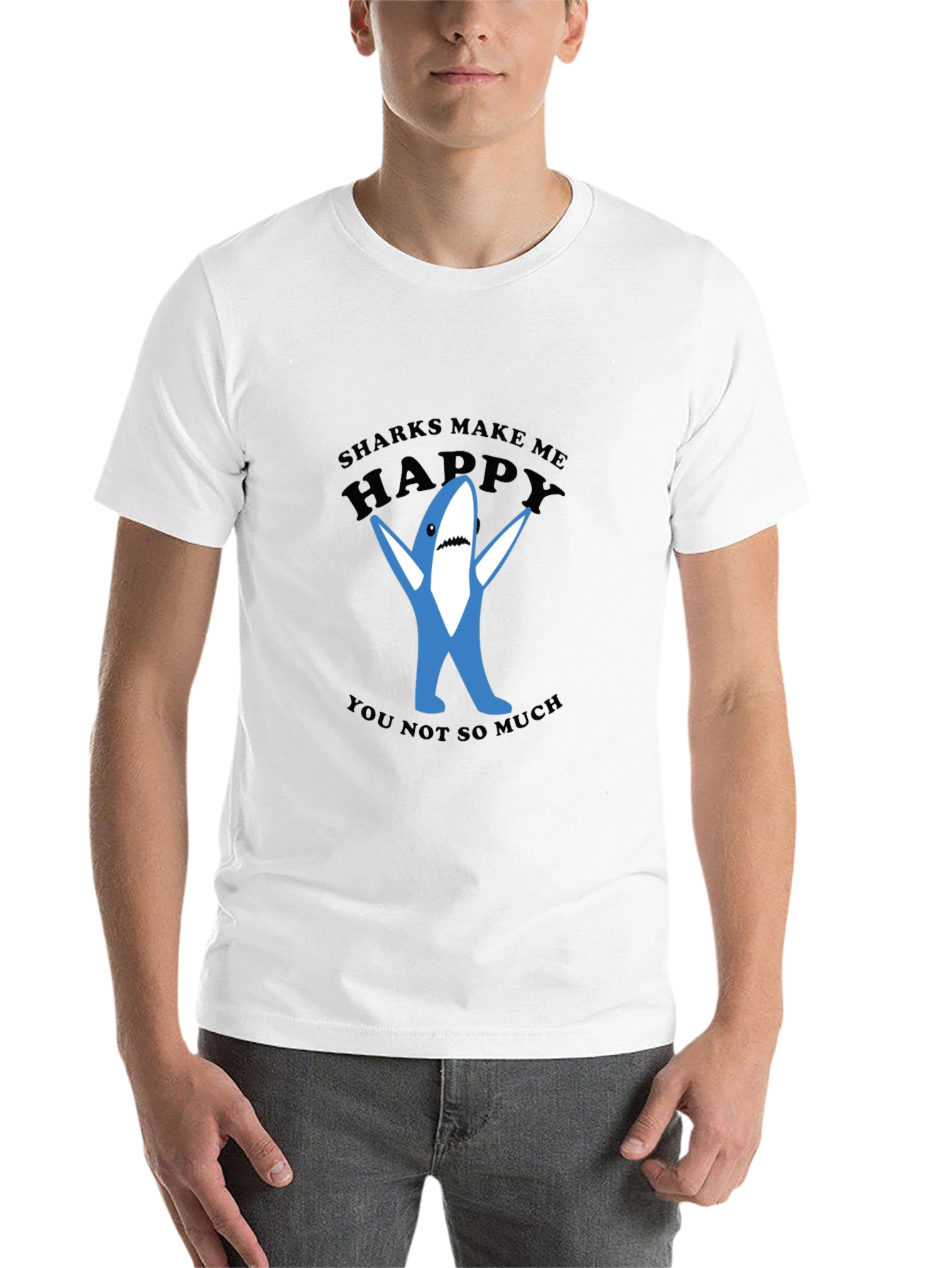 Black Sharks Make Me Happy T-Shirt view 14