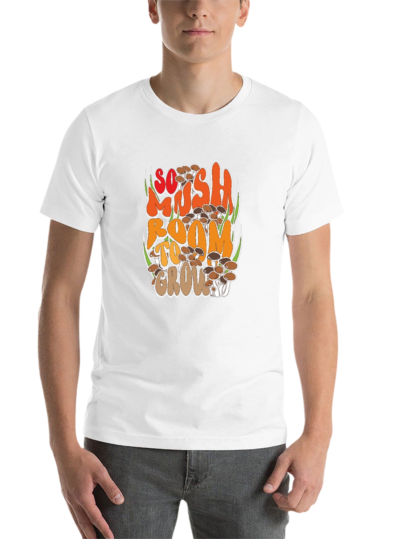 Black Mushroom Graphic T-Shirt - So Mush Room To Grow! view 14