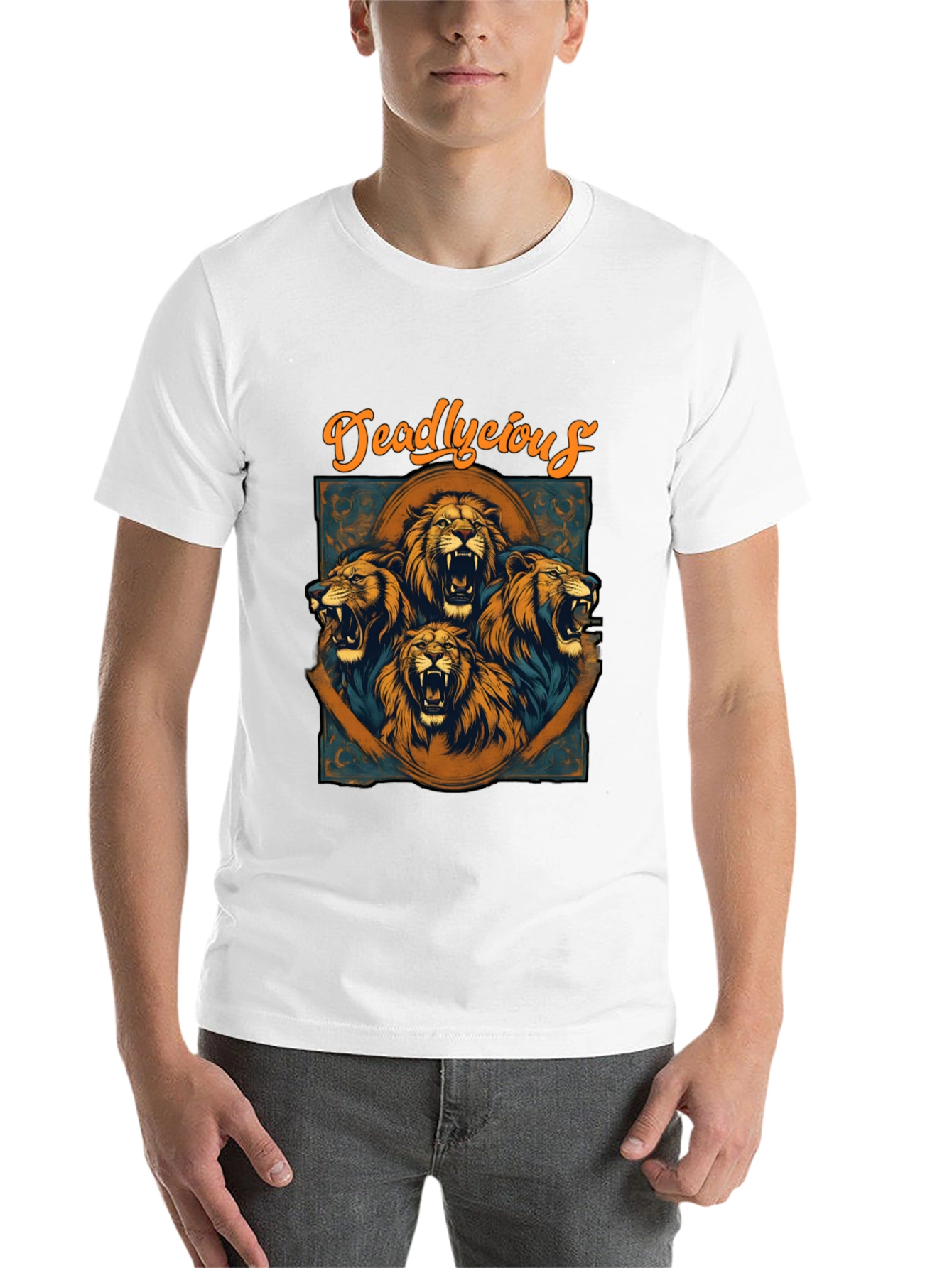 Black Deadlycious Lion Graphic Tee - Mens view 14