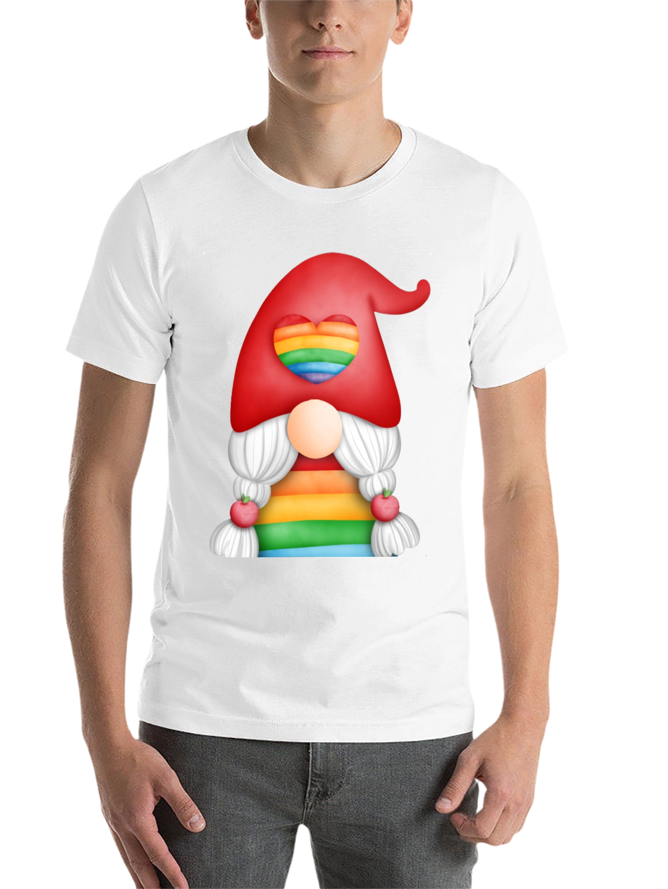 Black Rainbow Gnome T-Shirt view 14