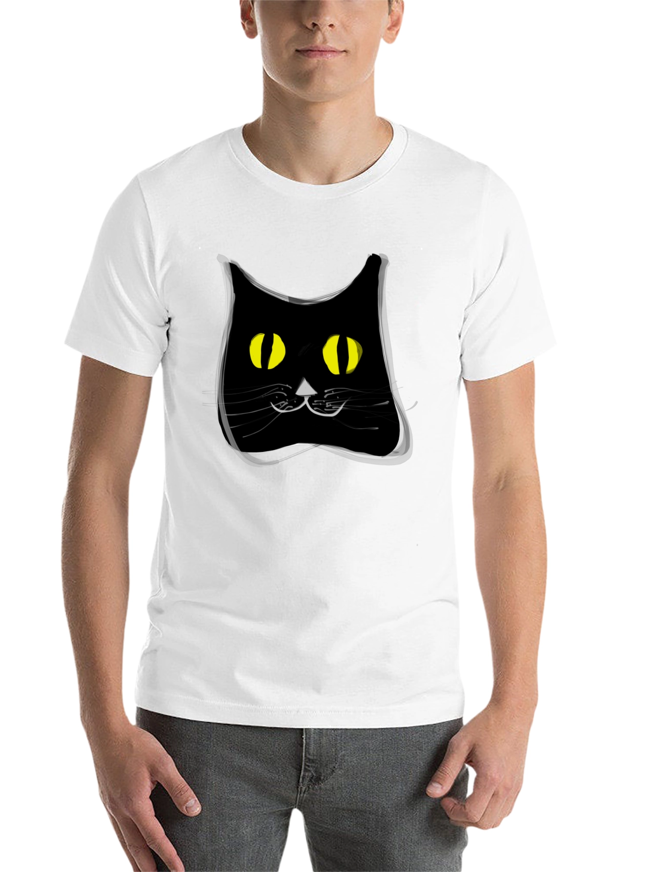 Black Black Cat Graphic Tee - Modern Style view 14