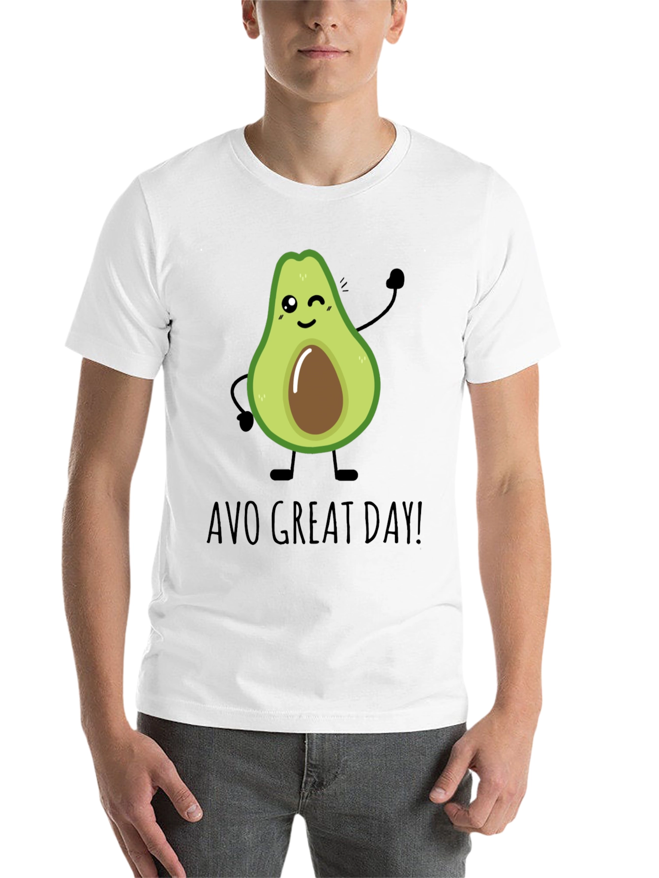 Black Avo Great Day T-Shirt - Cute Avocado Graphic Tee view 14