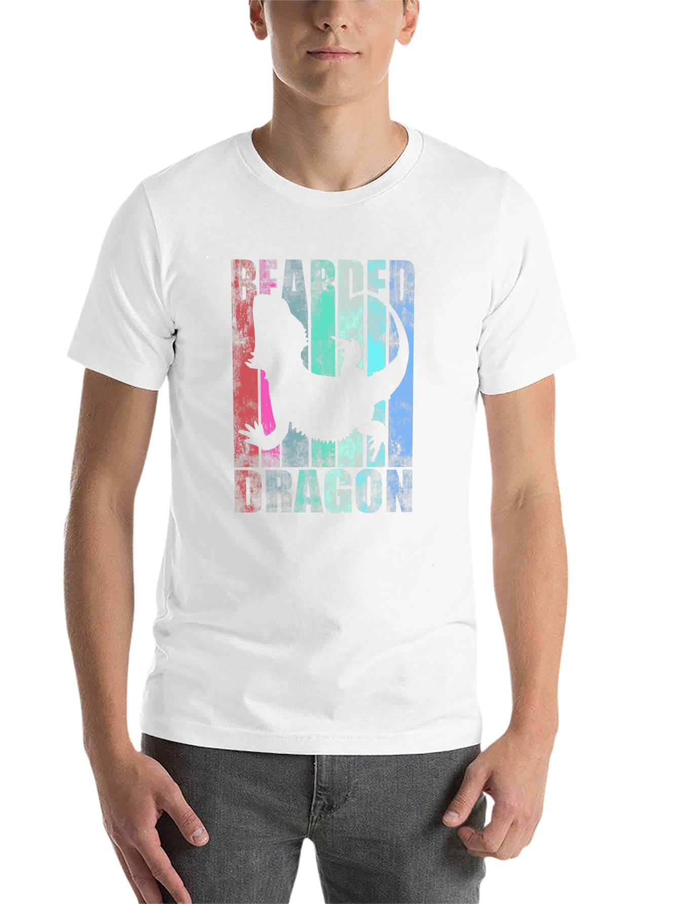 Black Bearded Dragon Graphic Tee - Men's Black T-Shirt view 14